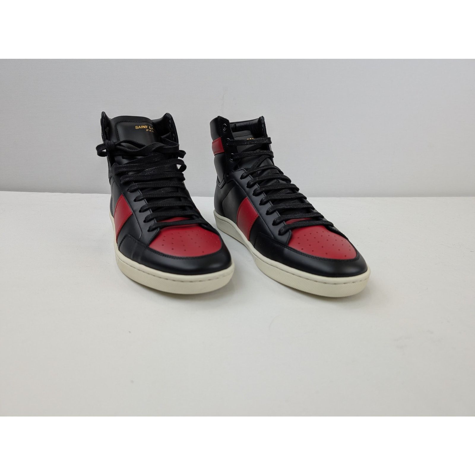 Saint Laurent Paris o1rshd1 Alpha Sigma SL10H Hi Top Sneakers in Red/Black Size US 10 / EU 43 - 6 Thumbnail