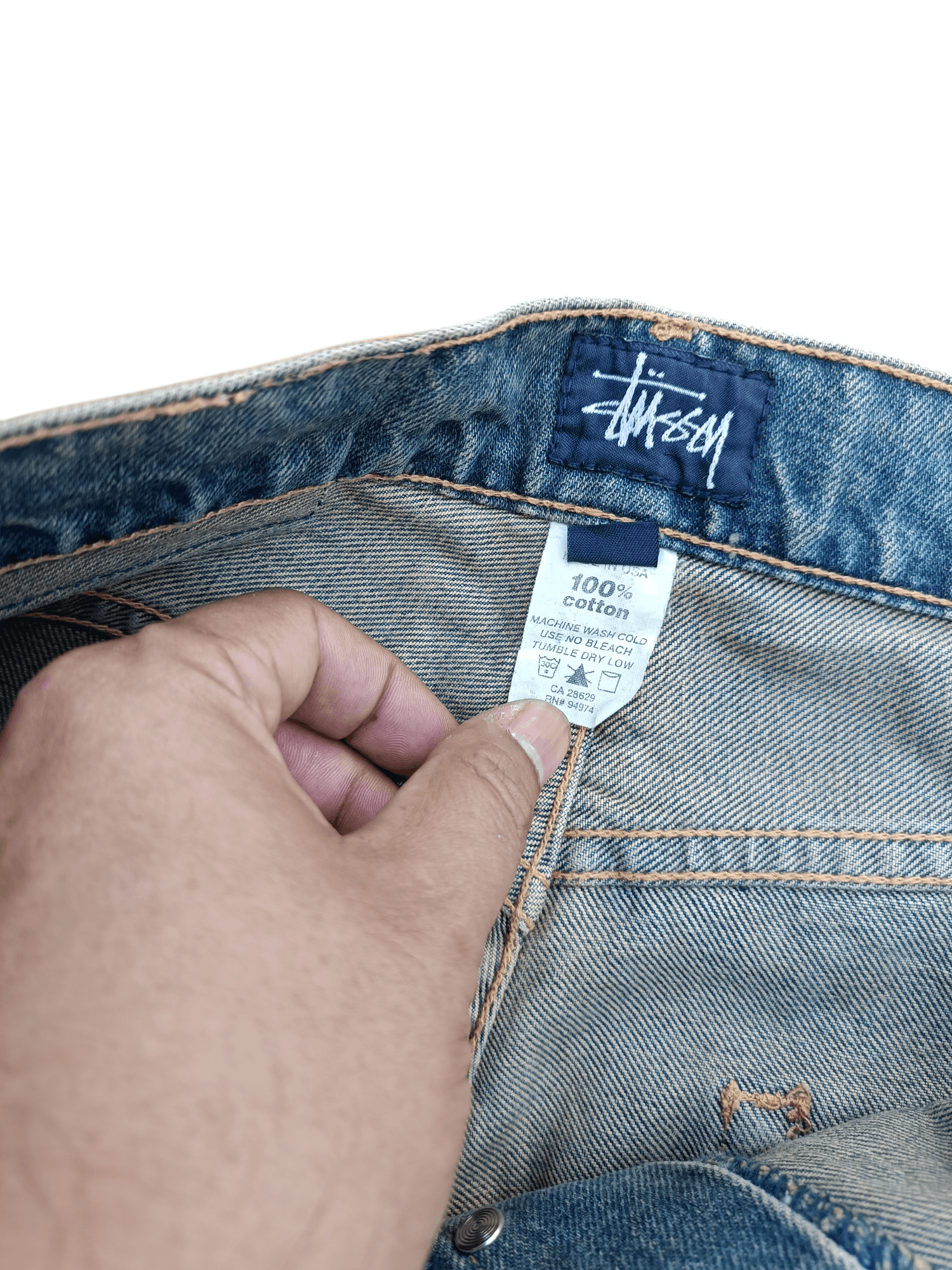 Stussy RARE Stussy International N.Y.L.T.L.A Denim Size US 34 / EU 50 - 15 Thumbnail