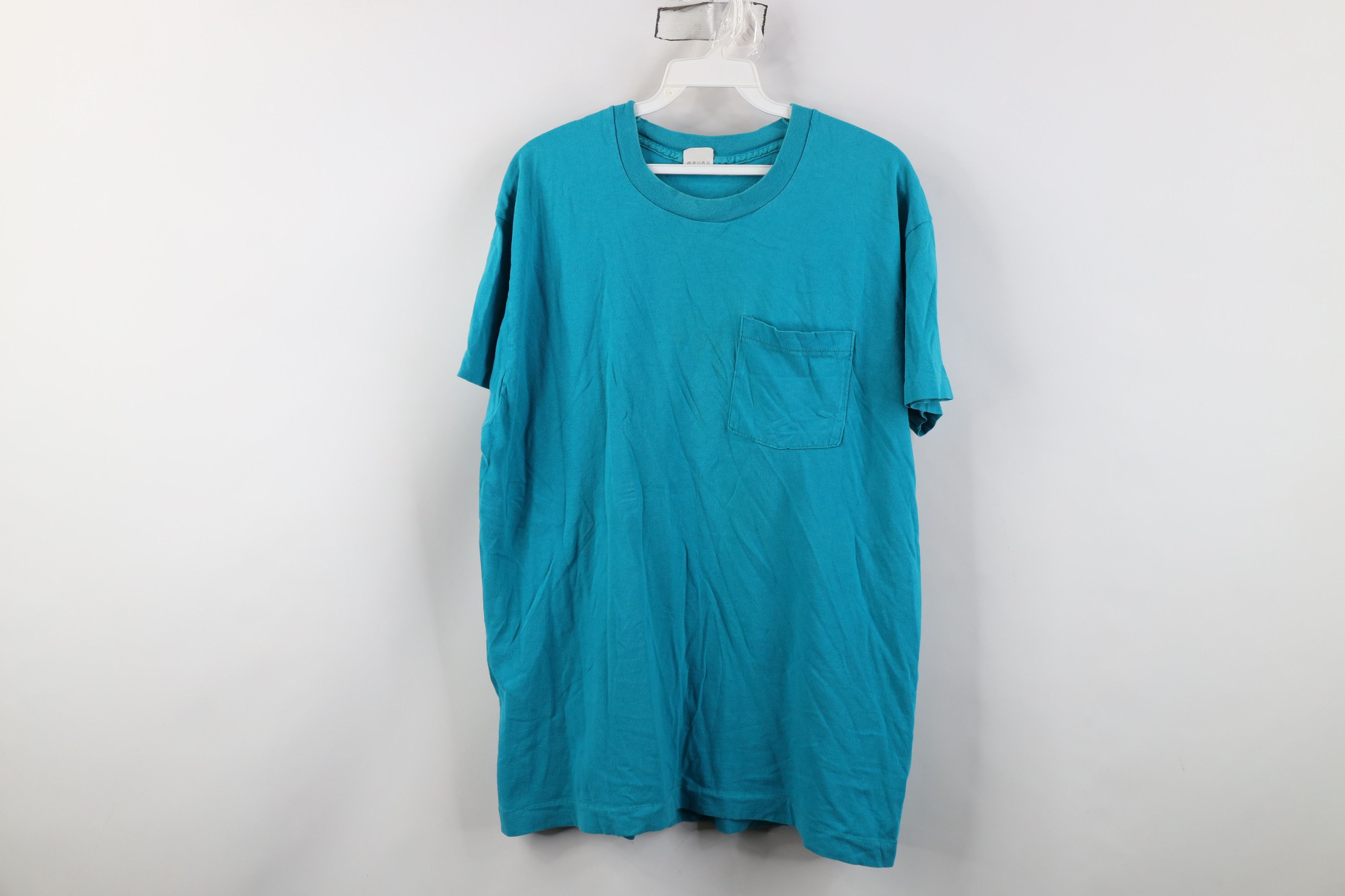 Vintage Vintage 90s Streetwear Short Sleeve T-Shirt Blue Cotton USA Size US XL / EU 56 / 4 - 1 Thumbnail