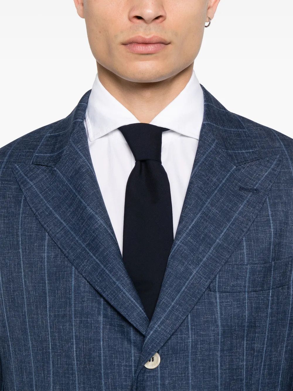 Brunello Cucinelli o1w1db10126 Stripe Suit in Blue Size 54R - 3 Thumbnail