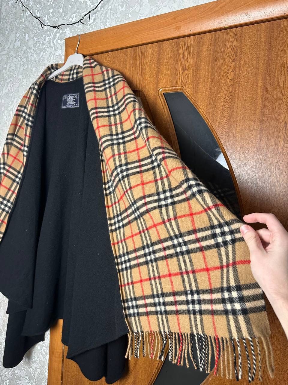 Burberry Burberrys Vintage Nova Check Lambswool Cape Poncho Rare Size ONE SIZE - 10 Thumbnail