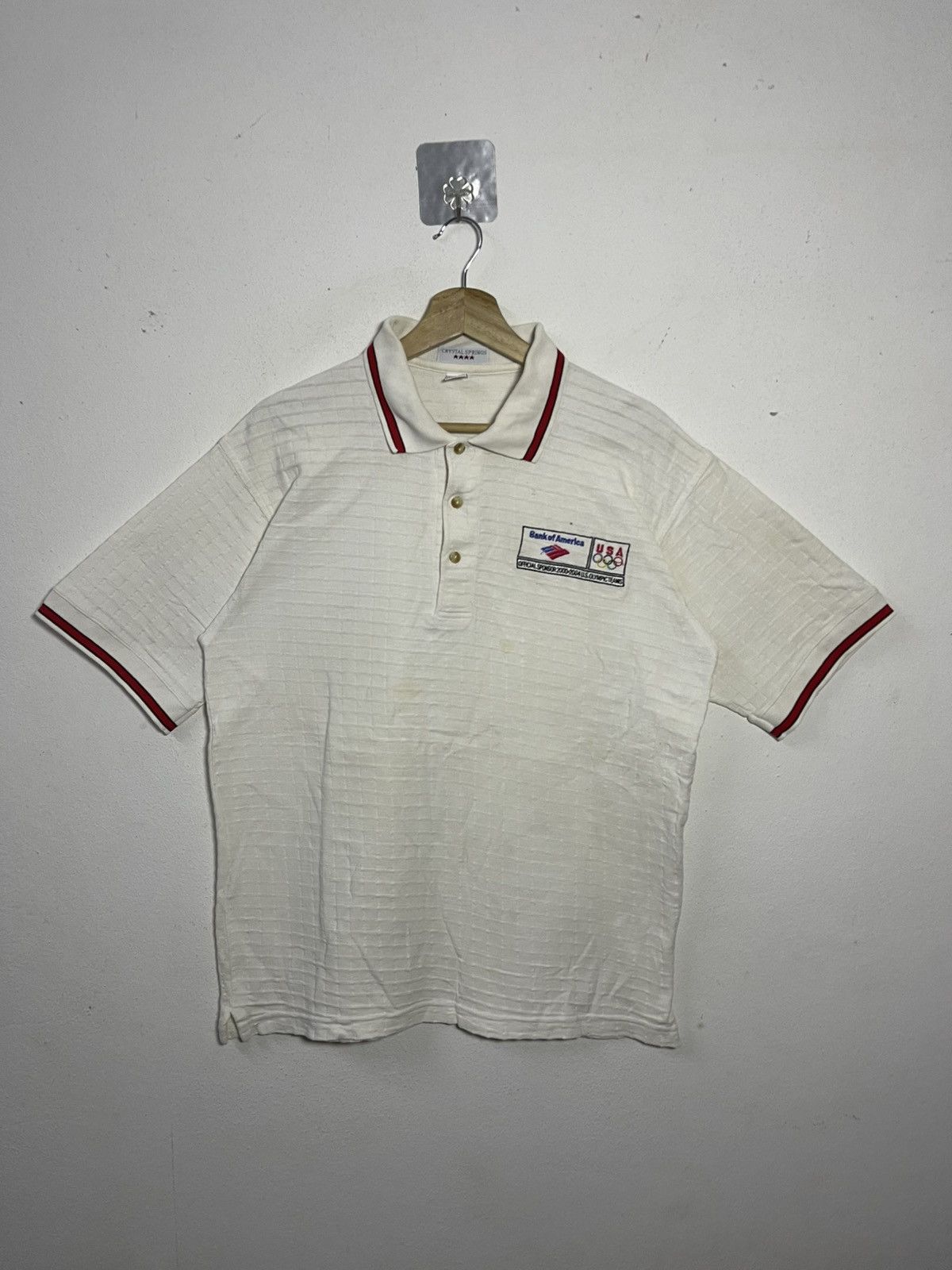 Vintage Vintage Bank of America Olympic Polo Shirt Size US M / EU 48-50 / 2 - 1 Thumbnail