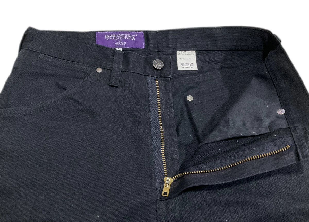 Japanese Brand × Needles × Nepenthes 🔥Archived Nepenthes Waxed Black Denim Size US 30 / EU 46 - 8 Thumbnail
