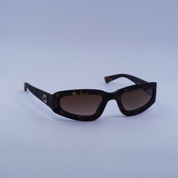 Gucci Gucci GG1787S 002 Sunglasses Dark Havana Cat Eye Frame Size ONE SIZE - 1 Thumbnail