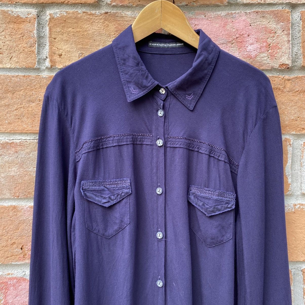 Marithe + Francois Girbaud MARITHE+FRANCOIS GIRBAUD Dark Purple Western Shirt Size S / US 4 / IT 40 - 5 Thumbnail