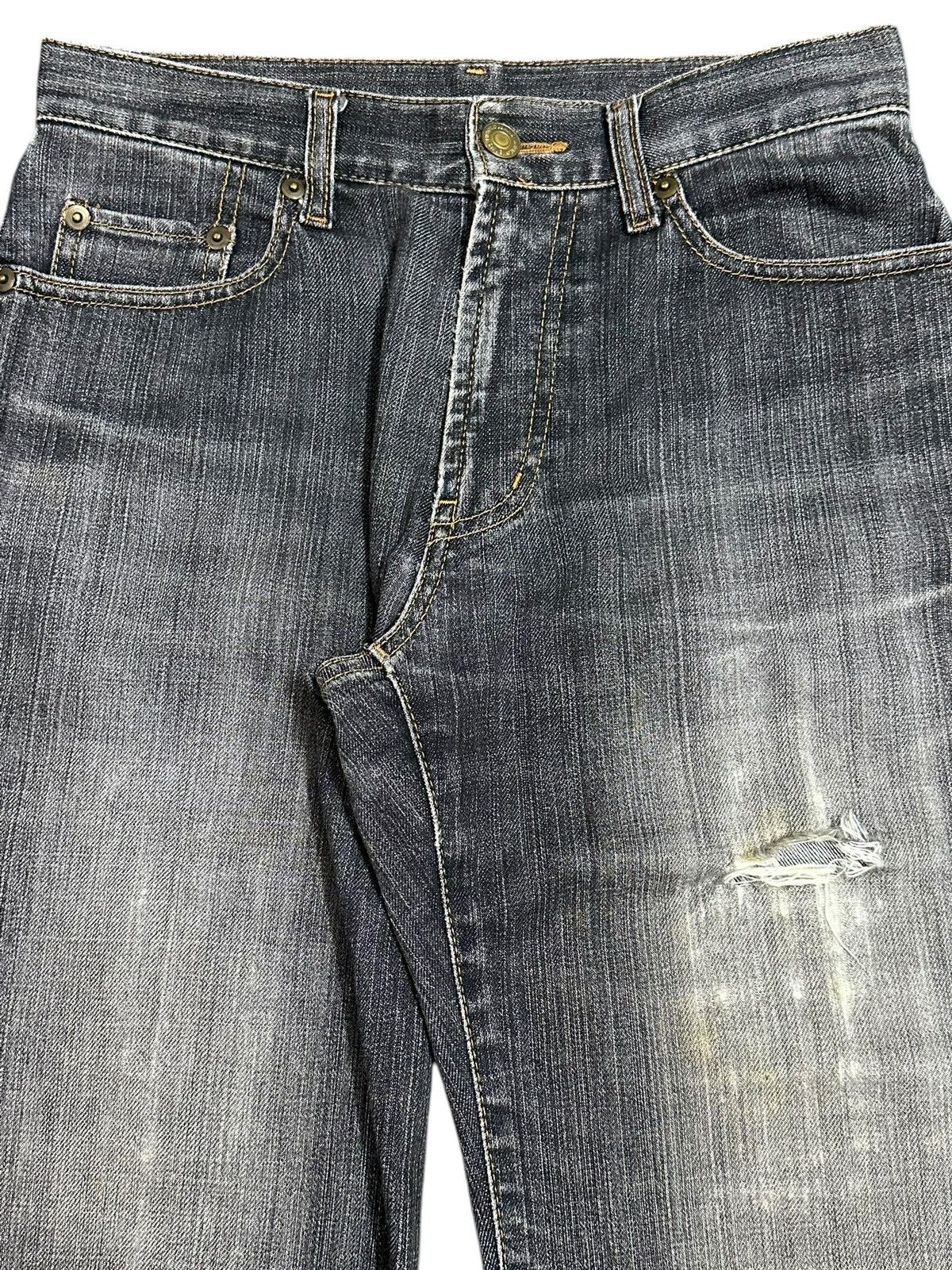 Uniqlo Vintage Japanese Uniqlo Faded Wash Distress Bootcut Jeans Size 27" / US 4 / IT 40 - 4 Thumbnail