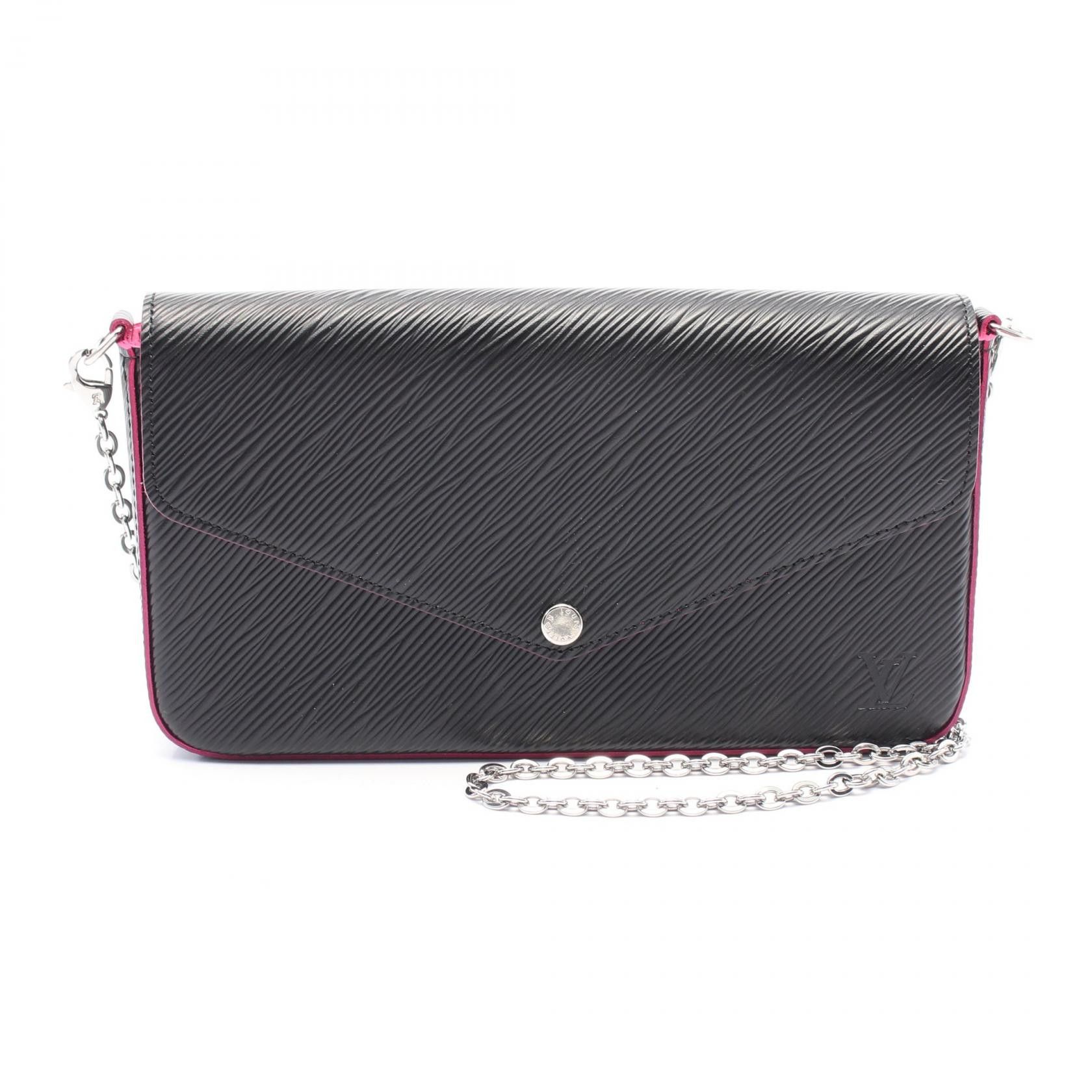 Louis Vuitton Louis Vuitton Pochette Felicie Epi Shoulder Bag Leather Shoulder Bag M64579 in Black, Women's