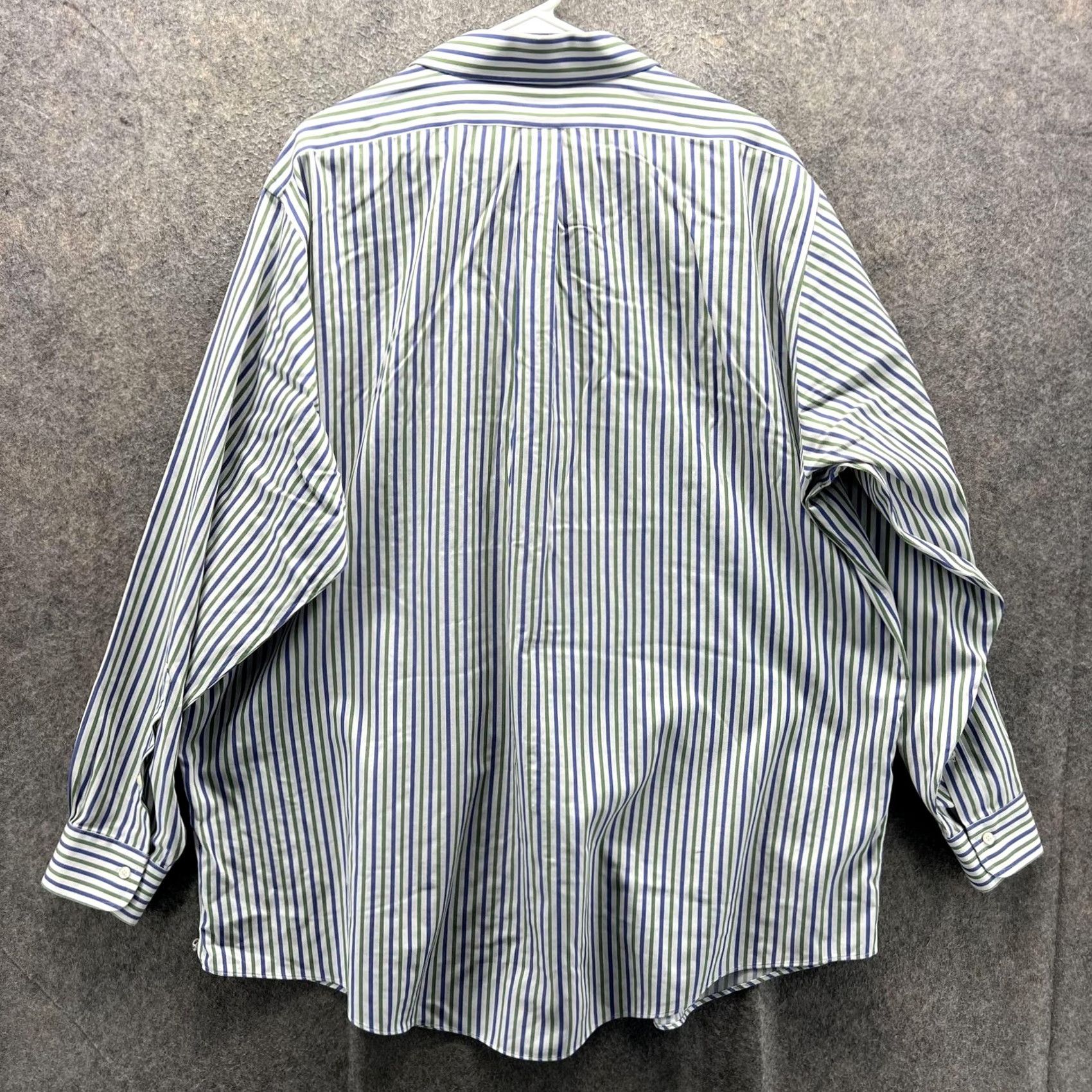 Brooks Brothers Brooks Brothers Dress Shirt Mens 17.5 4/5 Blue Stripe Non Iron Classic Fit Shirt Mens Neck 17.5 Size 48R - 6 Thumbnail