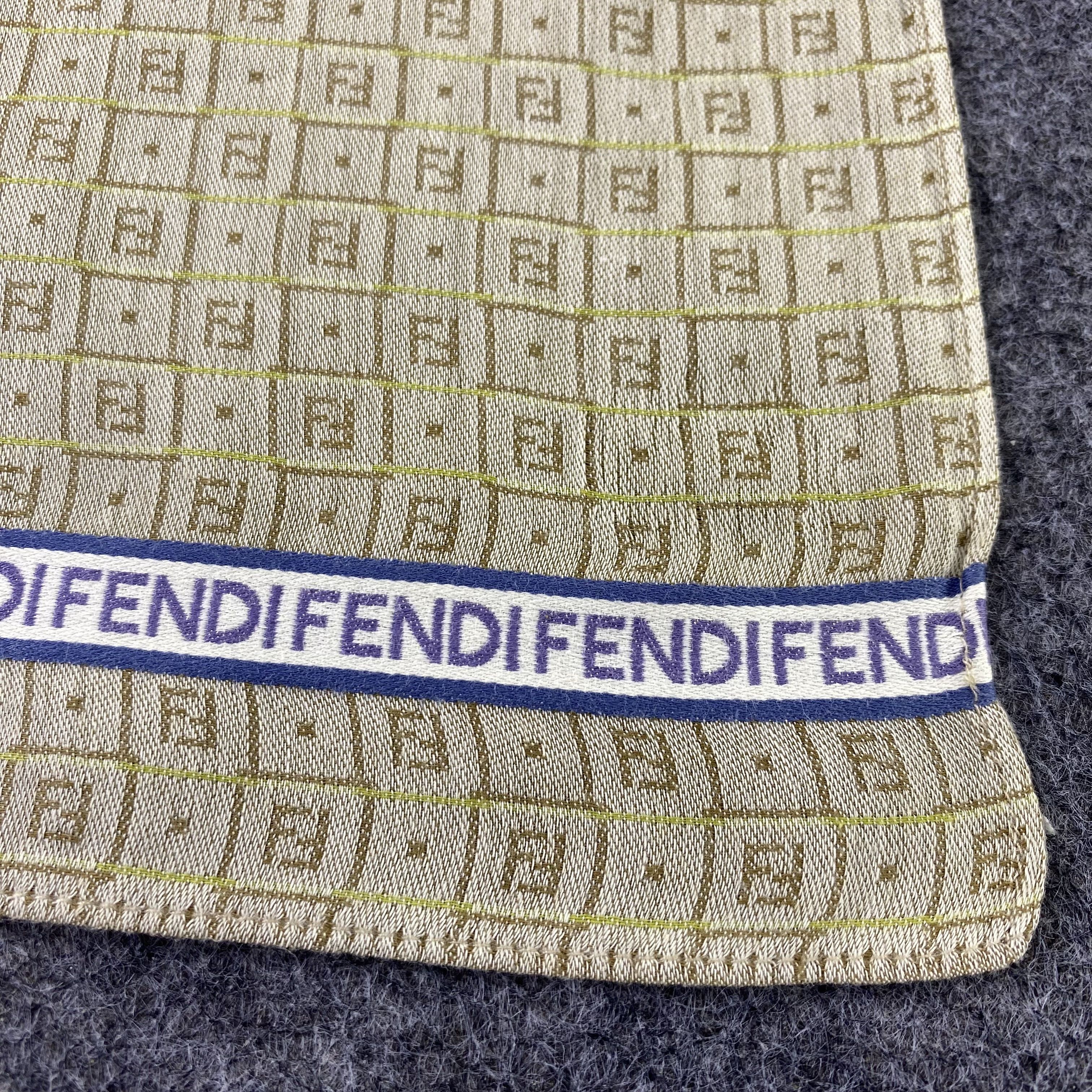 Designer Fendi Monogram Handkerchief / Bandana / Neckerchief-B911 Size ONE SIZE - 5 Thumbnail