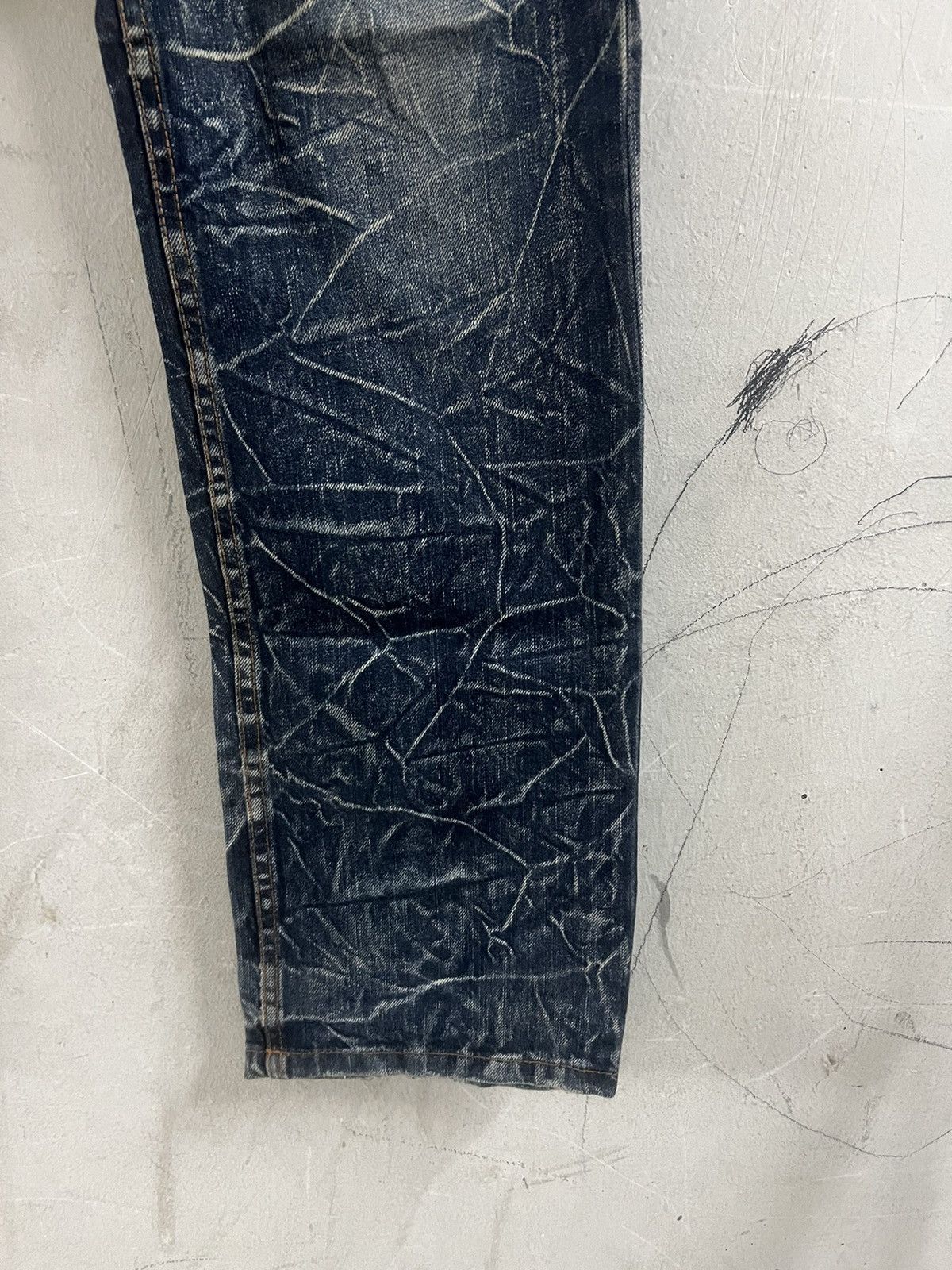 Adidas × Japanese Brand SICK‼️NYLAUS DISTRESSED DENIM PANT Size US 31 - 5 Thumbnail