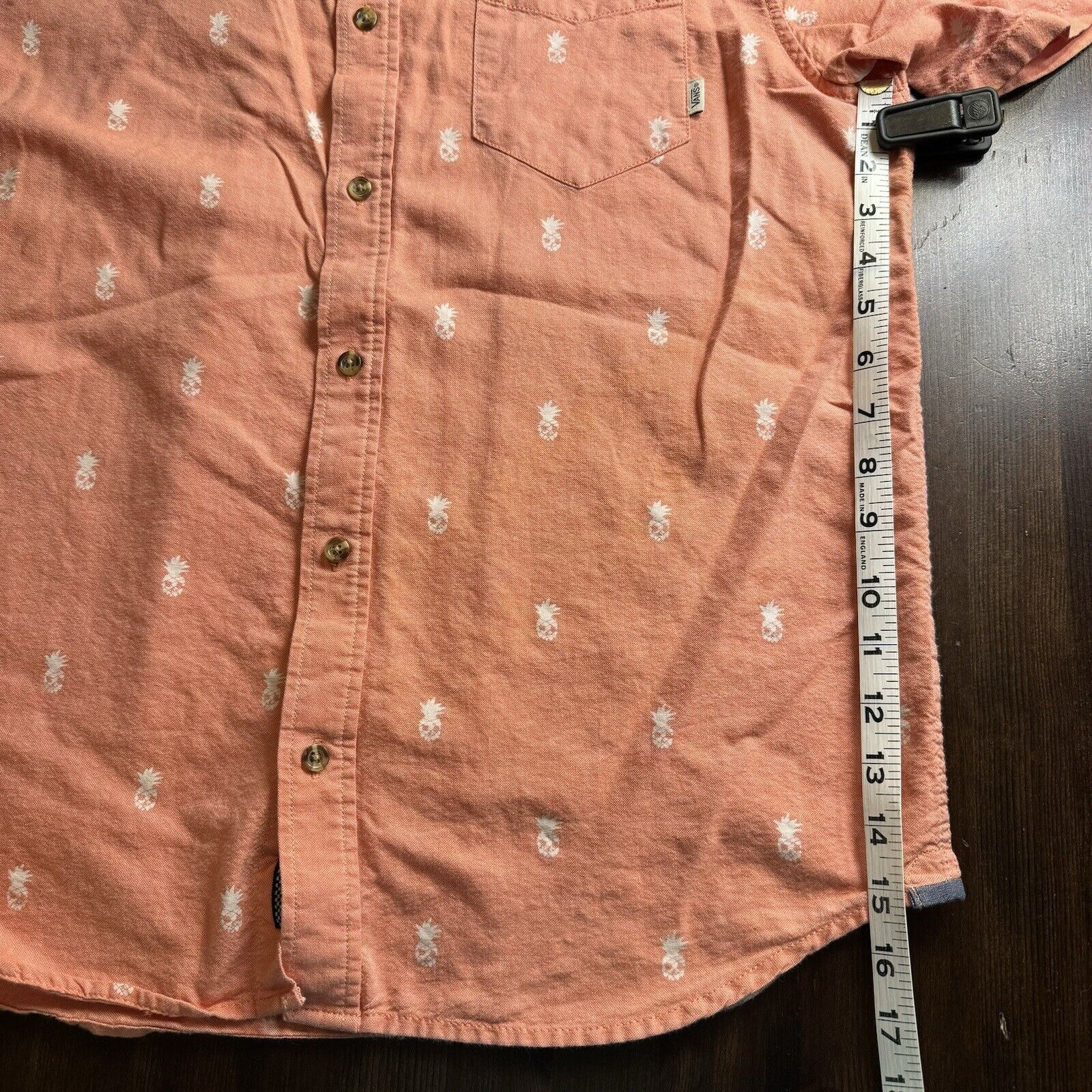 Vans Vans Pineapple Skulls Medium Orange Short Sleeve Shirt Size US M / EU 48-50 / 2 - 9 Thumbnail