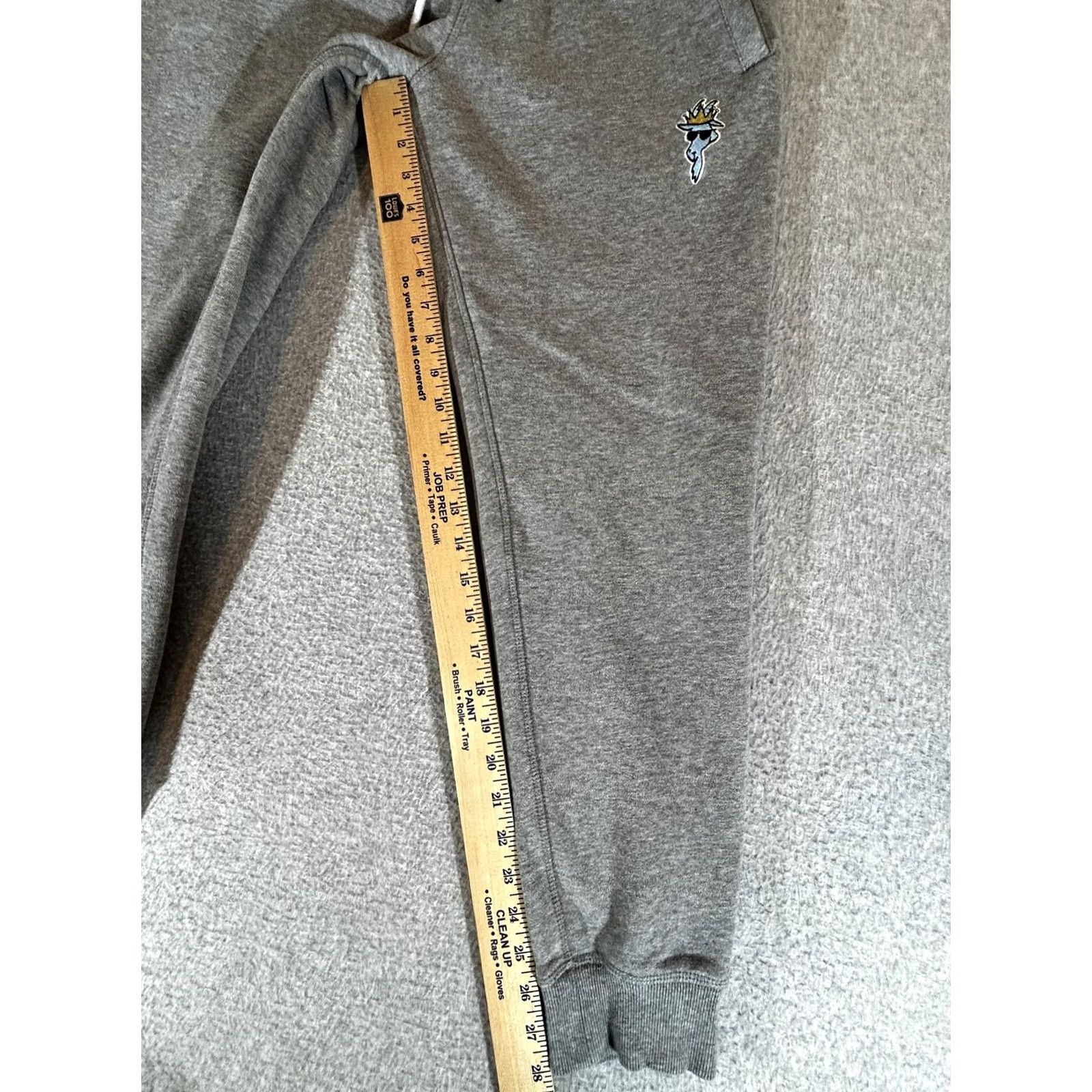 Vintage GOAT USA Jogger Pants Mens Medium Gray Fleece Pocket Zipper Waist Drawstring Athletic Casual Tapered Leg Gym Size US 31 - 3 Thumbnail