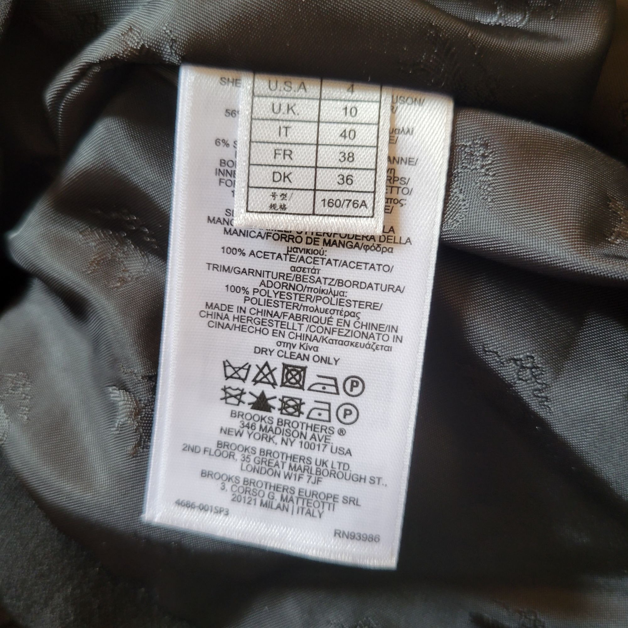 Brooks Brothers Brooks Brothers 4 Black Ruffle Trim Blazer Jacket Business F Size S / US 4 / IT 40 - 6 Thumbnail