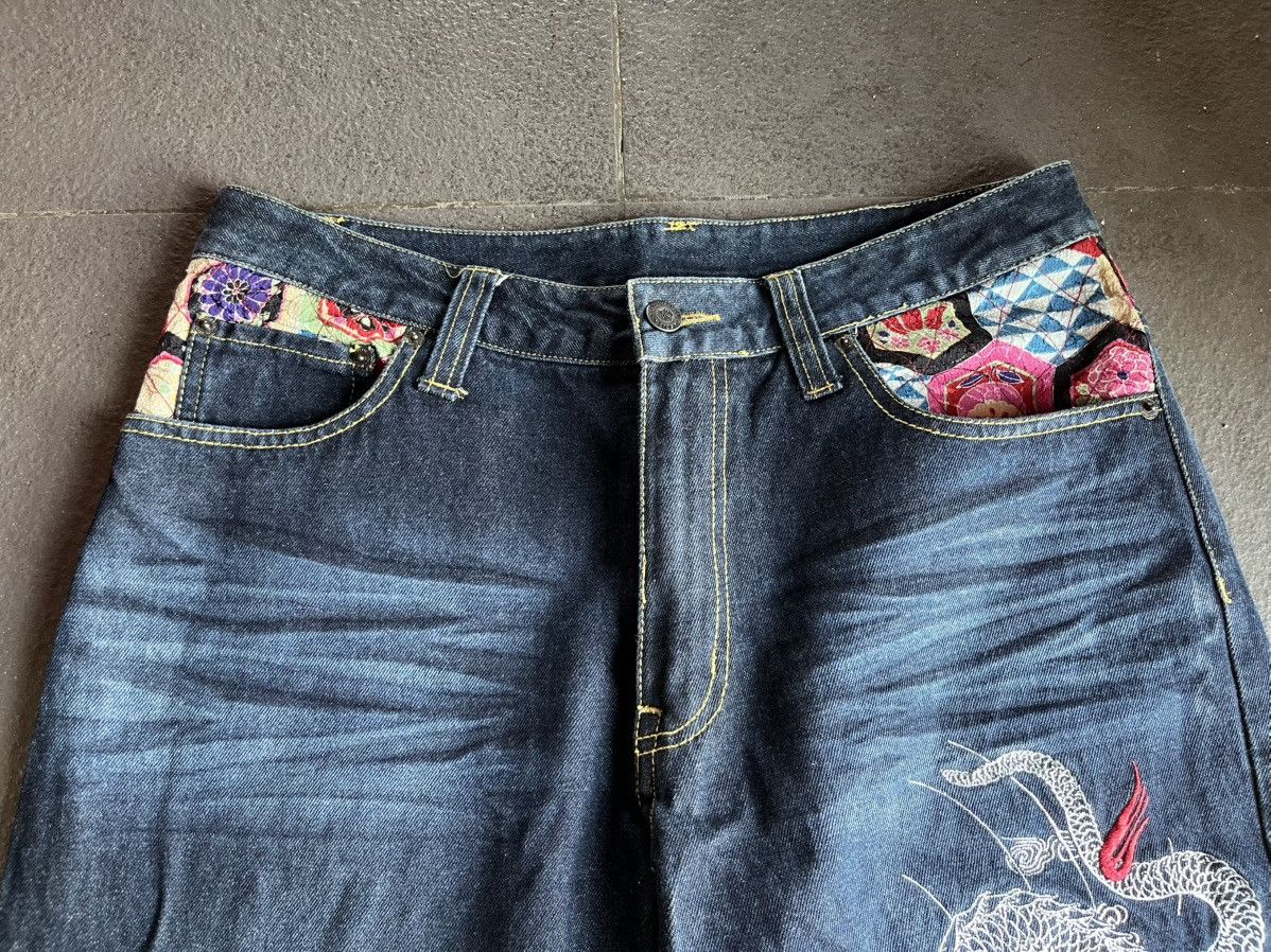 Karakuri Tamashii Vomaine Dragon Embroidery Wide Leg Denim Karakuri Tamashii Size US 32 / EU 48 - 13 Thumbnail