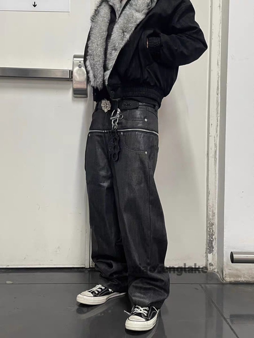 Jean Custom erd vetements style double waist baggy loose jeans Size US 32 / EU 48 - 5 Thumbnail