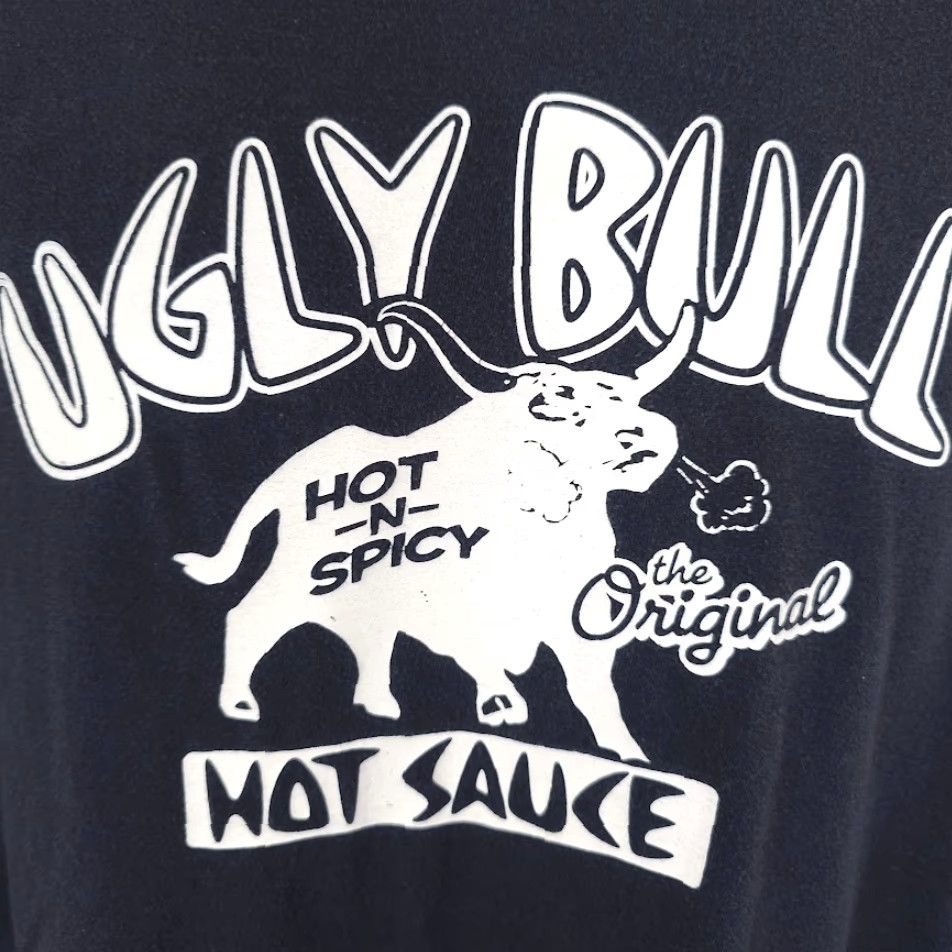 Old Navy VINTAGE Old Navy T-Shirt Mens Size L Ugly Bull Hot Sauce Black Cotton Crew Neck Short Sleeve Y2K Size US L / EU 52-54 / 3 - 3 Thumbnail