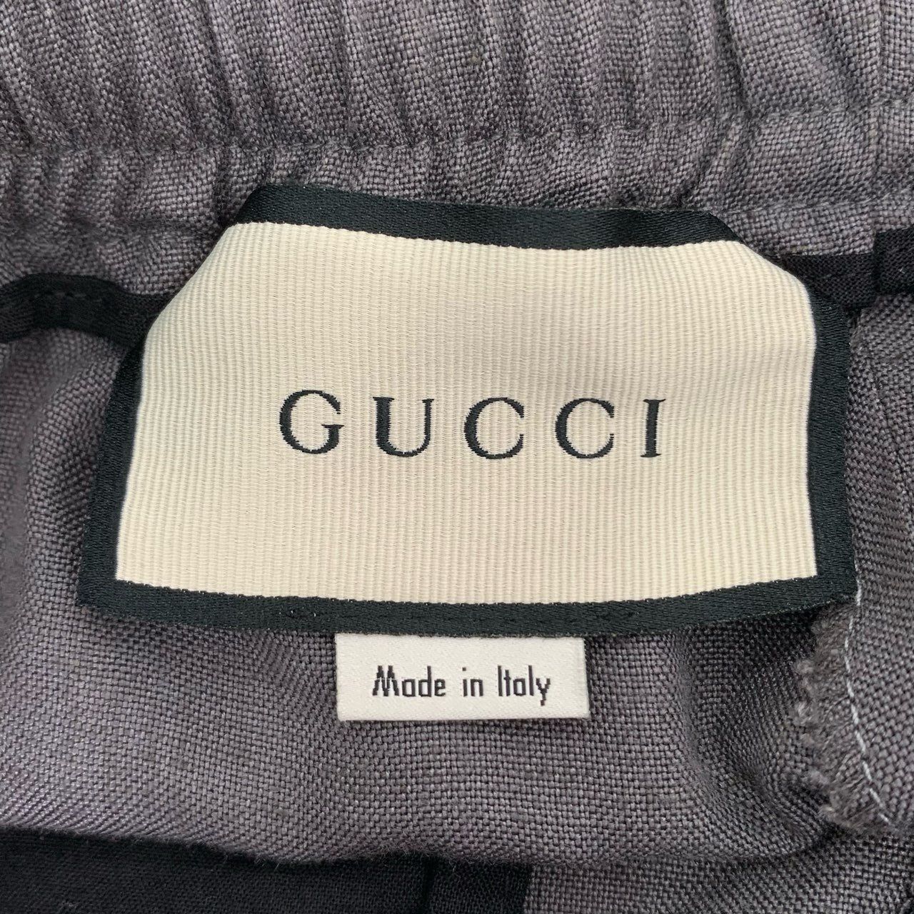 Gucci Gucci Mens Gray Linen Pants With Elastic Waistband & Drawstr Size US 32 / EU 48 - 6 Thumbnail