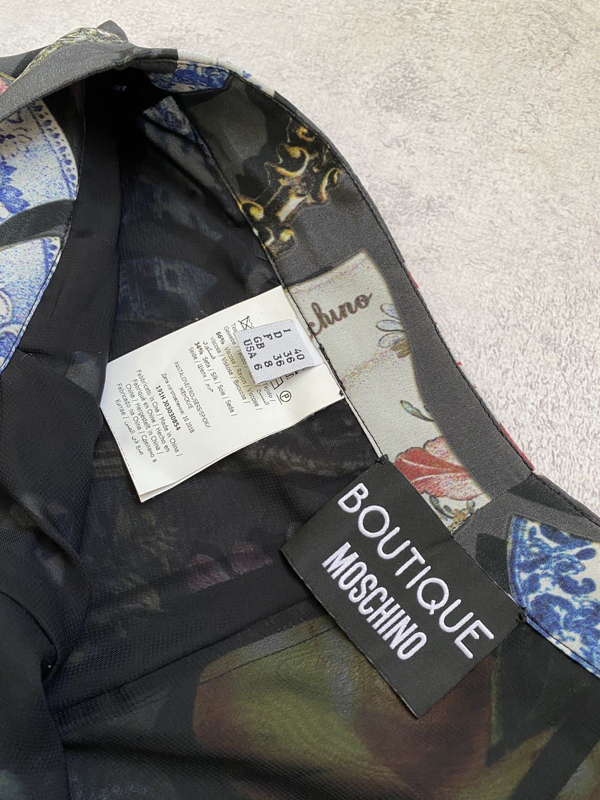 Moschino Womens Moschino Boutique Multicolor Silk Pants Size 40 Size 27" / US 4 / IT 40 - 11 Thumbnail
