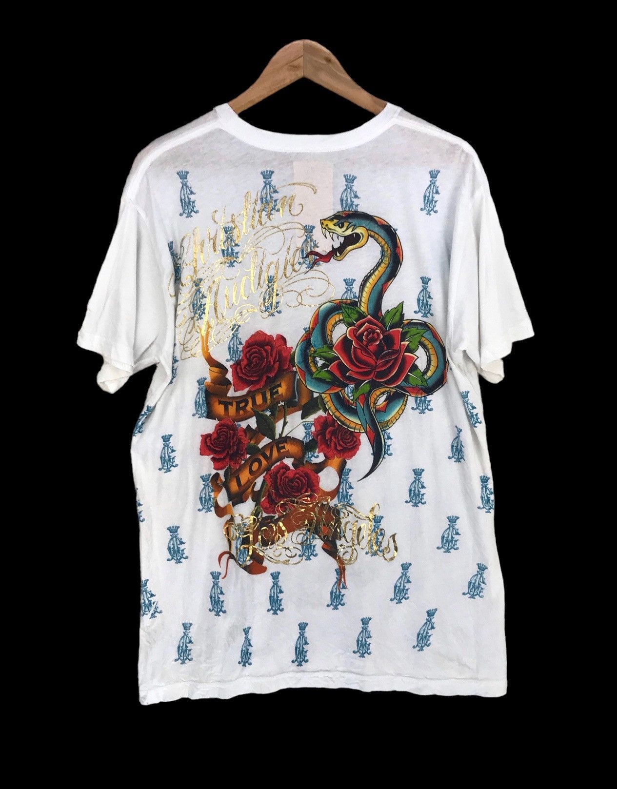 Ed Hardy Vintage Ed Hardy Christian Audigier True Love T-Shirt Size US XL / EU 56 / 4 - 1 Thumbnail