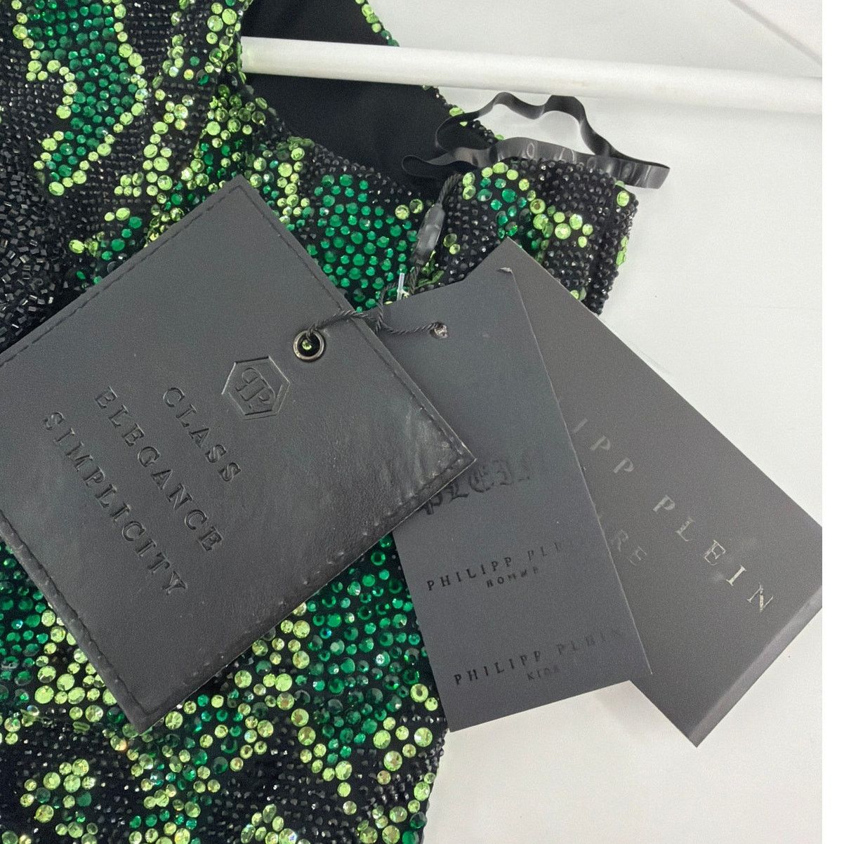 Philipp Plein Philipp Plein Women's Green Strass Snake Mini Dress Size XS Size XS / US 0-2 / IT 36-38 - 5 Thumbnail