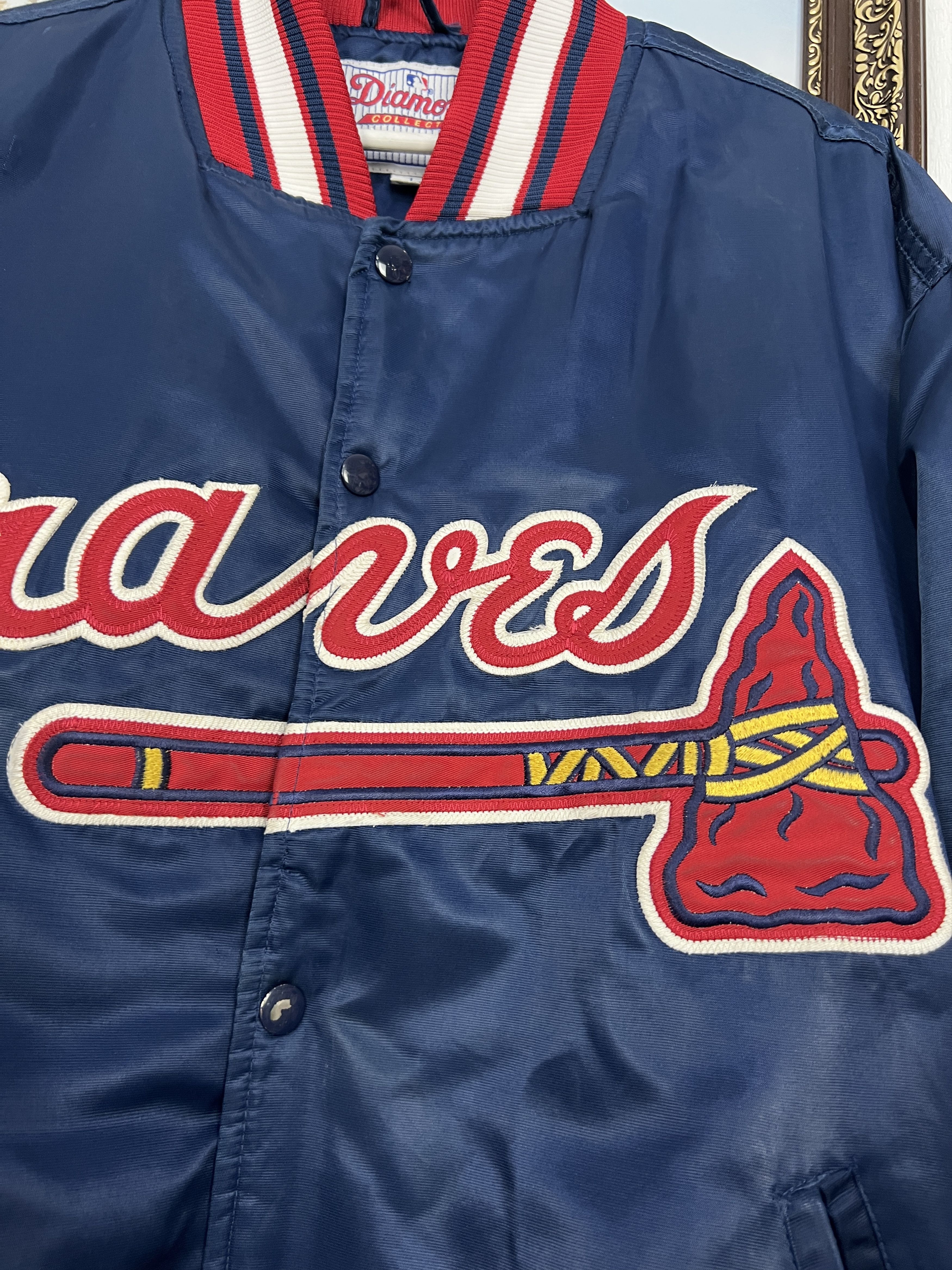 Starter Vintage 90's Starter MLB Atlanta Braves Starter Satin Bomber Size US L / EU 52-54 / 3 - 4 Thumbnail