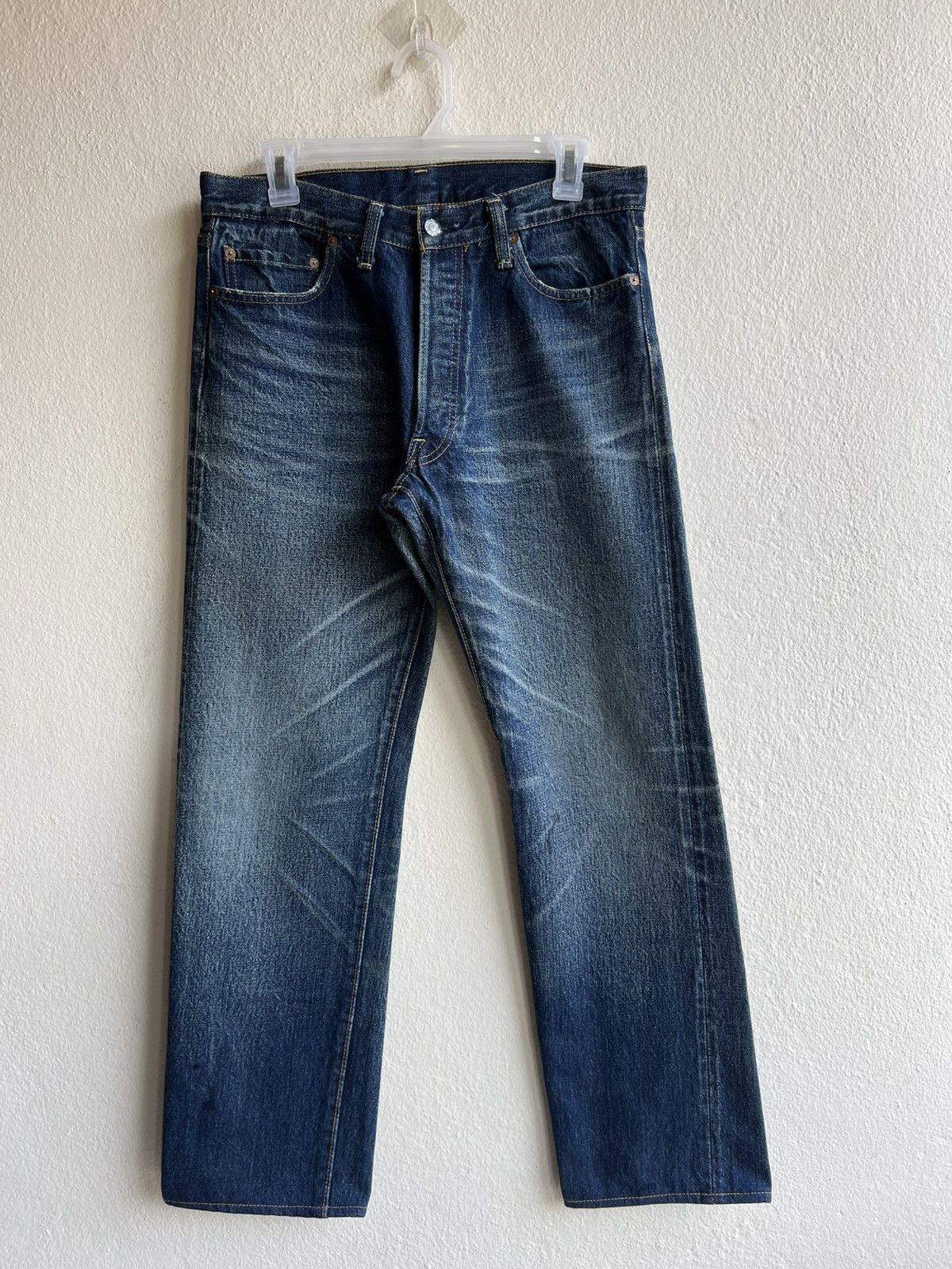 Denime Vintage DENIME Japan Jerky Patch Fade Denim Selvedge Jeans Size US 31 - 2 Thumbnail