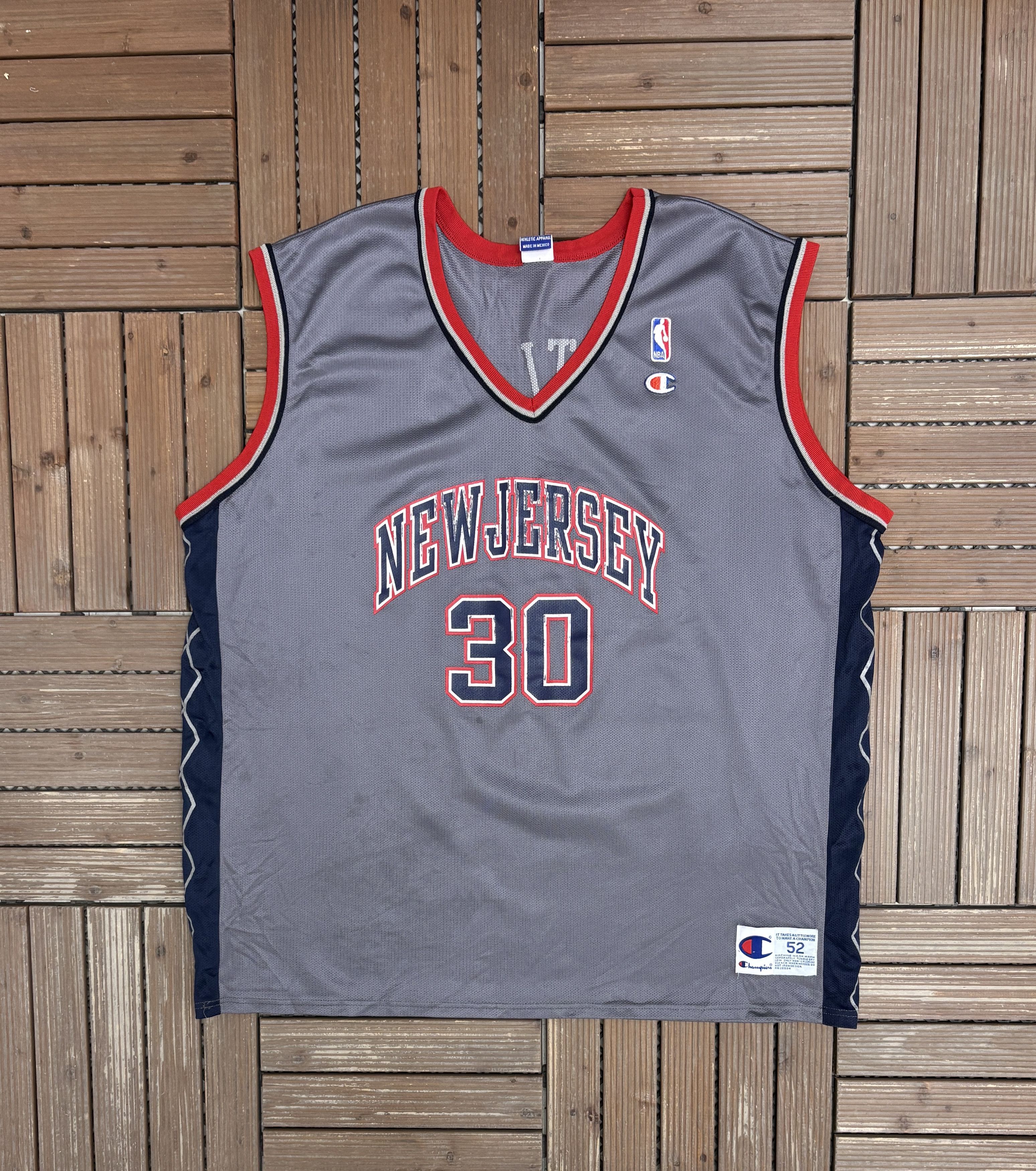 Champion New Jersey Nets Kerry Kittles Vintage NBA Basketball Jersey Size US XXL / EU 58 / 5 - 1 Thumbnail