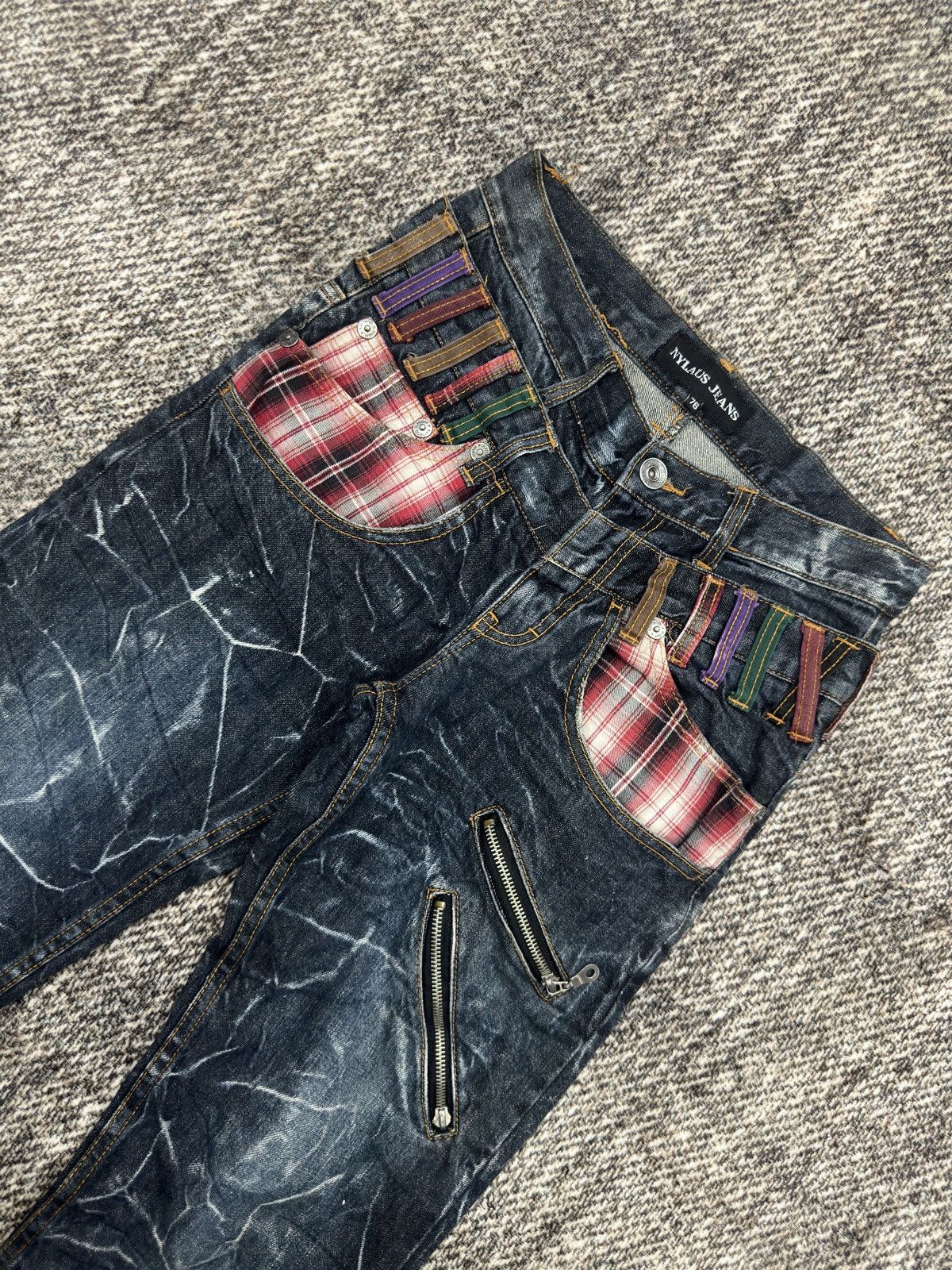 If Six Was Nine × Japanese Brand × Le Grande Bleu (L.G.B.) Vintage Y2k Nylaus Clawmark Faded Jeans Undercover Style Size US 29 - 3 Thumbnail