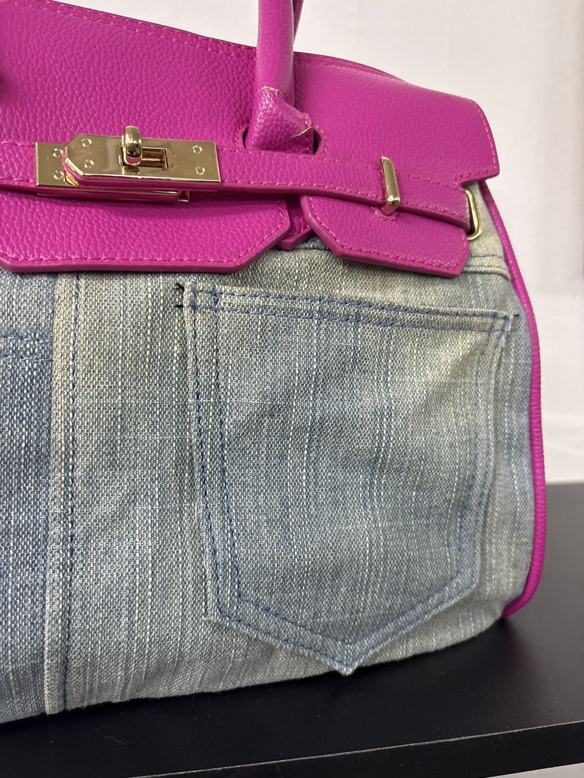 Handmade Levi’s Inspired Birkin bag Custom Made Barbie Style Size ONE SIZE - 2 Thumbnail