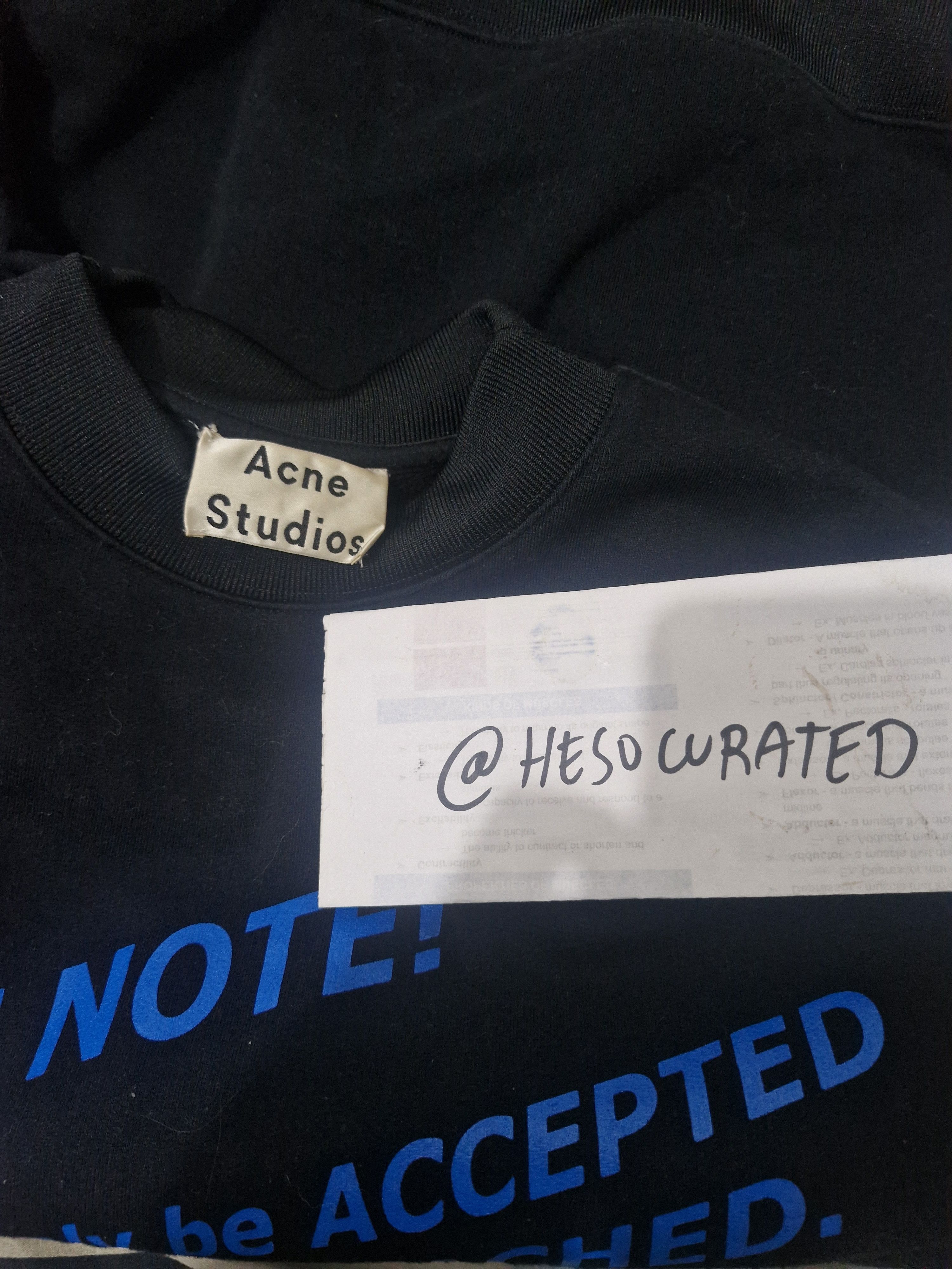 Acne Studios Acne Studios AW15 'Please Note' Sweatshirt Size US L / EU 52-54 / 3 - 7 Thumbnail