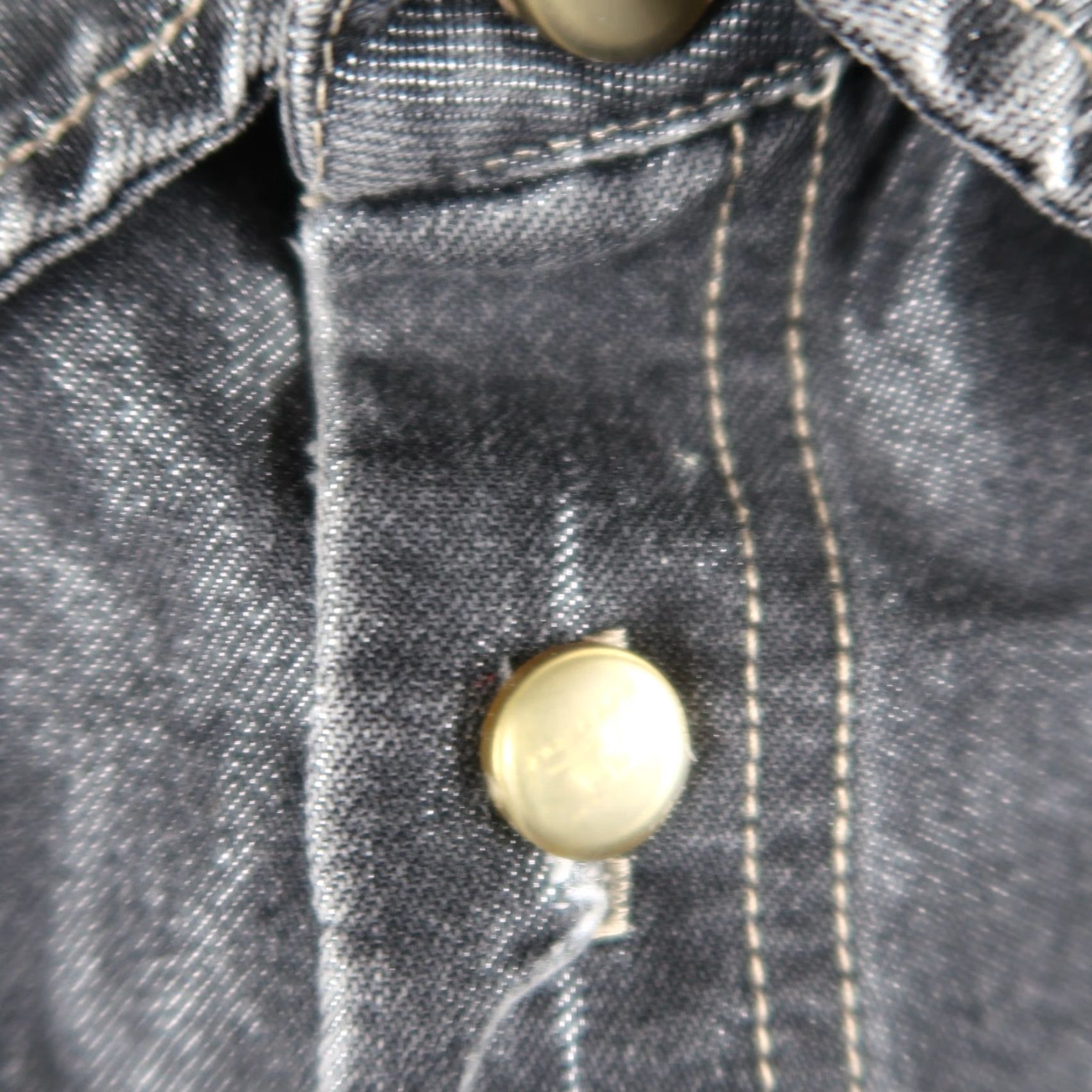 Tommy Hilfiger Vintage 90s Tommy Hilfiger Black Shiny Denim Men’s Long Sleeve Shirt Button M Size US M / EU 48-50 / 2 - 5 Thumbnail