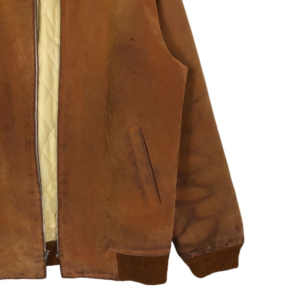 Japanese Brand 🔥Vintage Hi Suede Zipper Bomber Jacket Inspire Issey Miyake Size US L / EU 52-54 / 3 - 5 Thumbnail