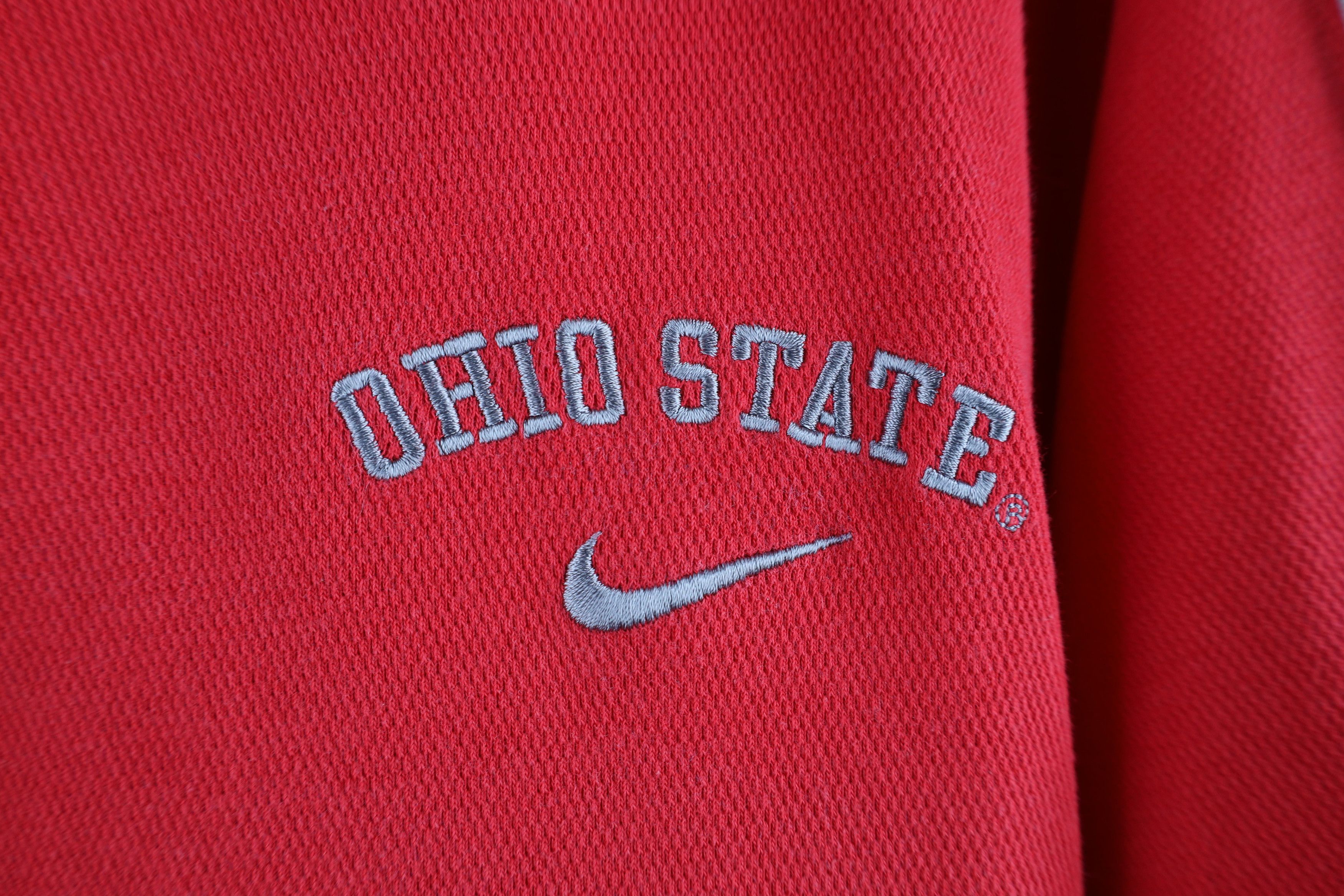 Nike × Vintage Vintage Nike Mens Swoosh Ohio State University Golf Polo Size US XXL / EU 58 / 5 - 4 Thumbnail