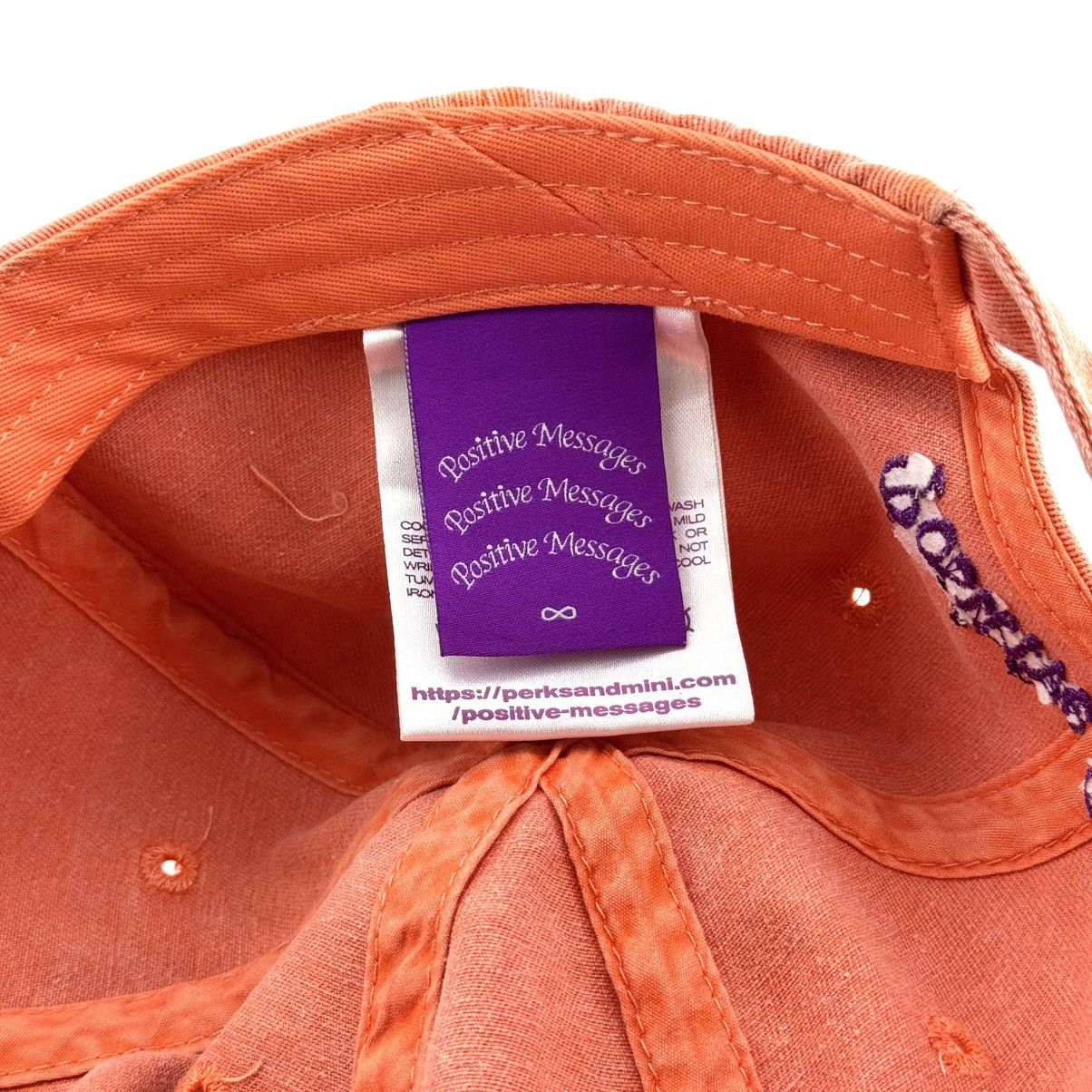 Japanese Brand Positive Messages “Watermelon Pickles” Washed Dad Cap Size ONE SIZE - 8 Thumbnail
