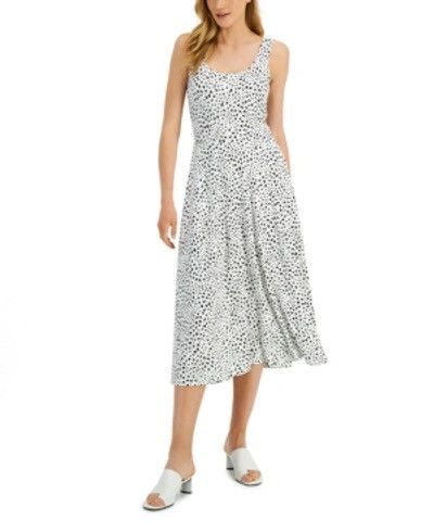 Alfani Alfani Printed Black & White Tank Top Midi Waves Dress Size L / US 10 / IT 46 - 1 Thumbnail