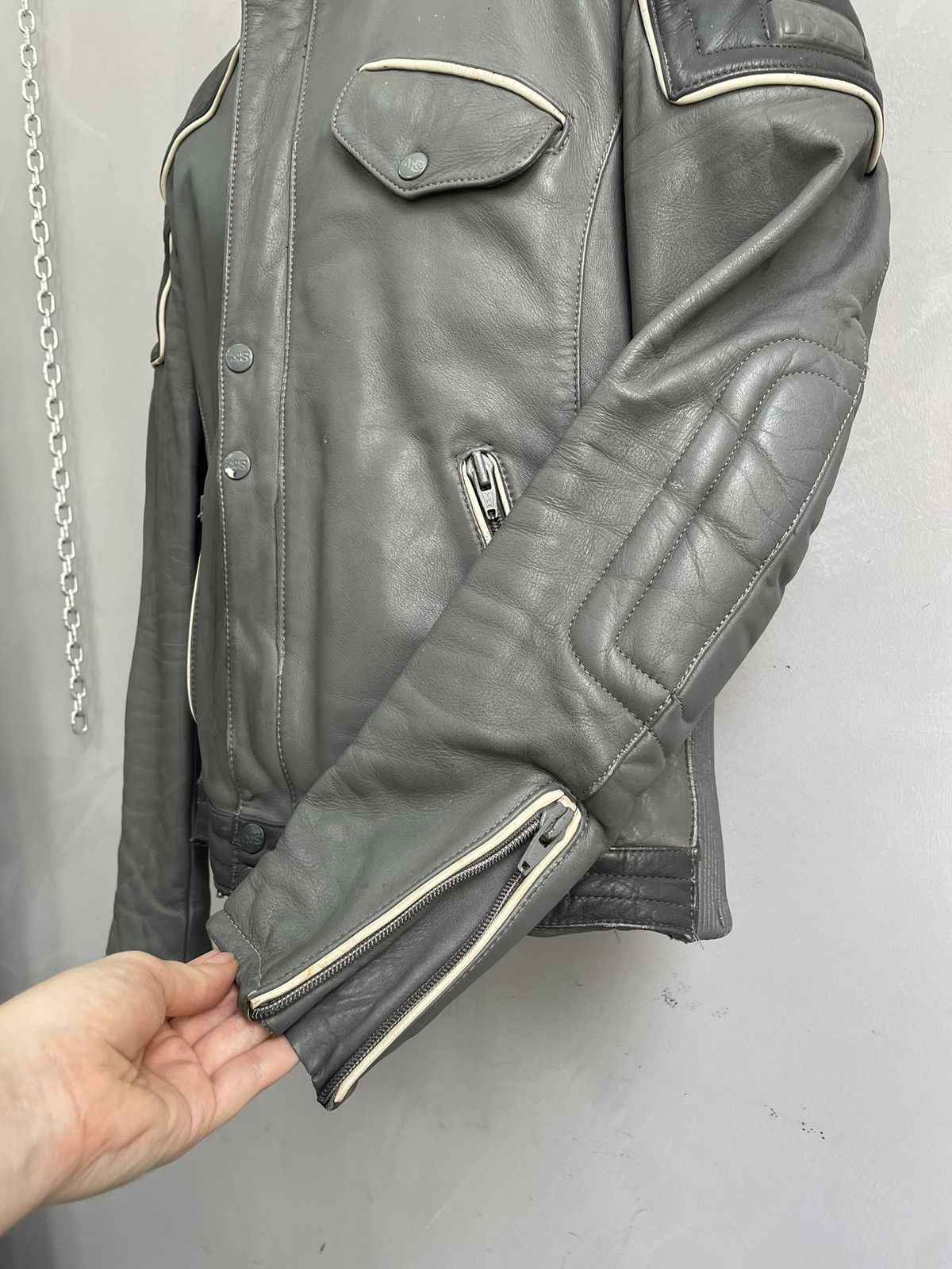 Genuine Leather Leather racing moto y2k marlboro style jacket Size US L / EU 52-54 / 3 - 8 Thumbnail