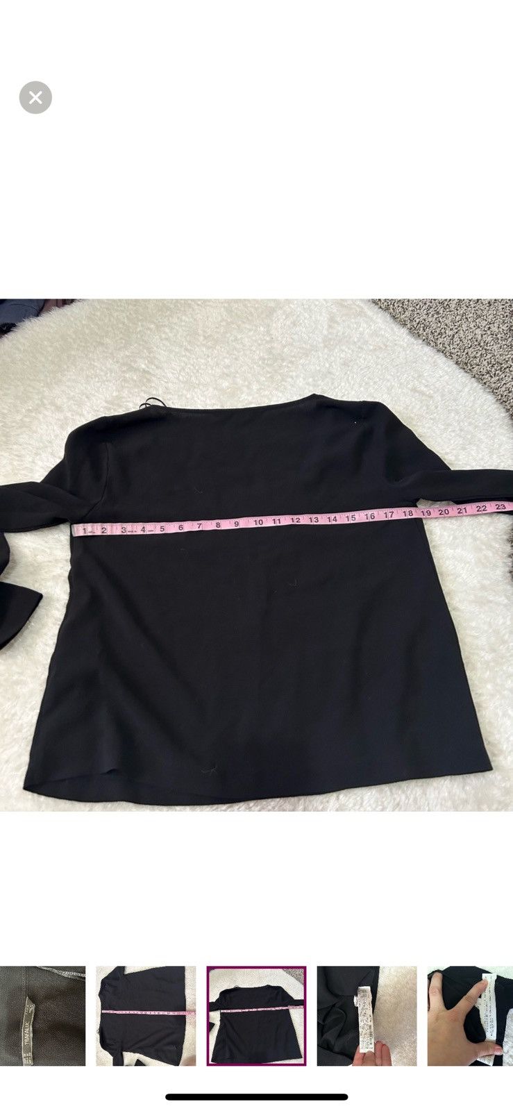 Zara Zara trafaluc women’s medium black blouse Size M / US 6-8 / IT 42-44 - 5 Thumbnail