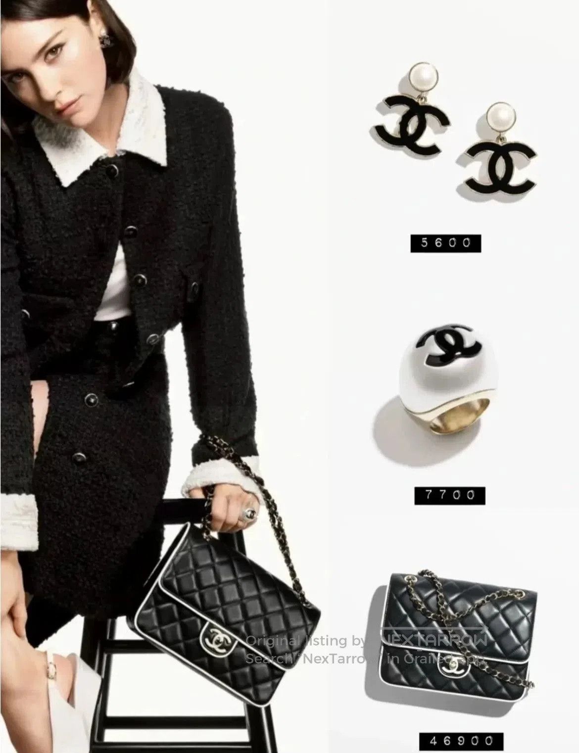 Chanel Chanel 25P Black Lapel Double Pocket Coat. Size XXS / US 00 / IT 34 - 6 Thumbnail