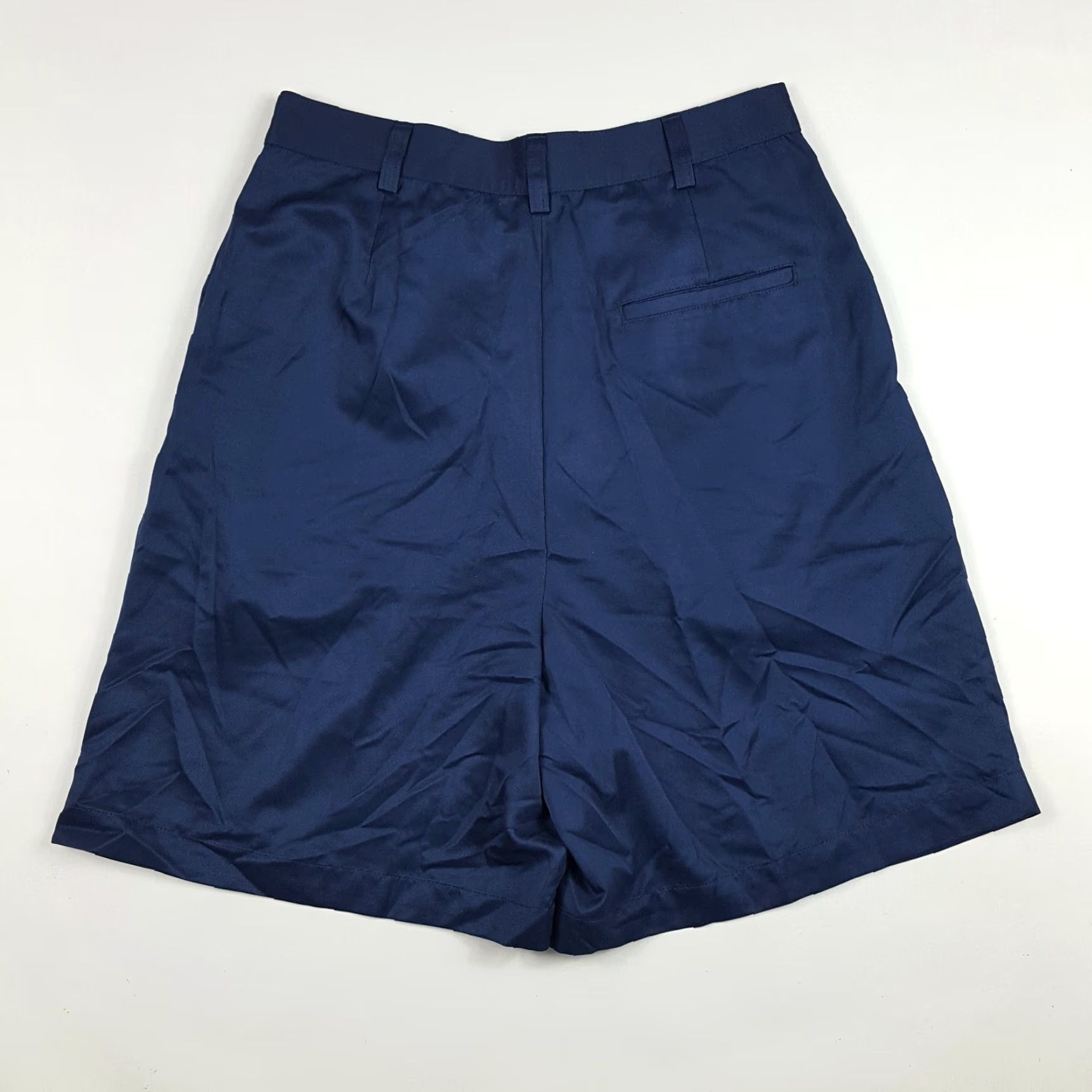 Spalding VINTAGE Spalding Golf Women's Shorts Navy Blue Pleated High Waist 14 Athletic Outdoor Trousers Size 29" - 6 Thumbnail