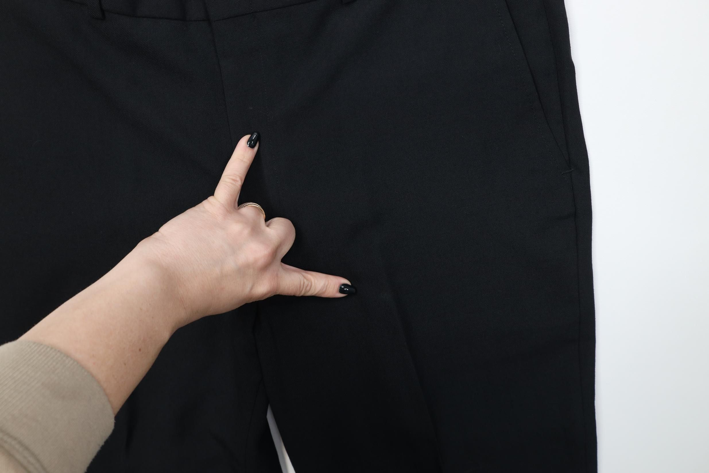 Vintage Vintage 90s Wool Blend Knit Wide Leg Chino Pants Black USA Size US 34 / EU 50 - 8 Thumbnail