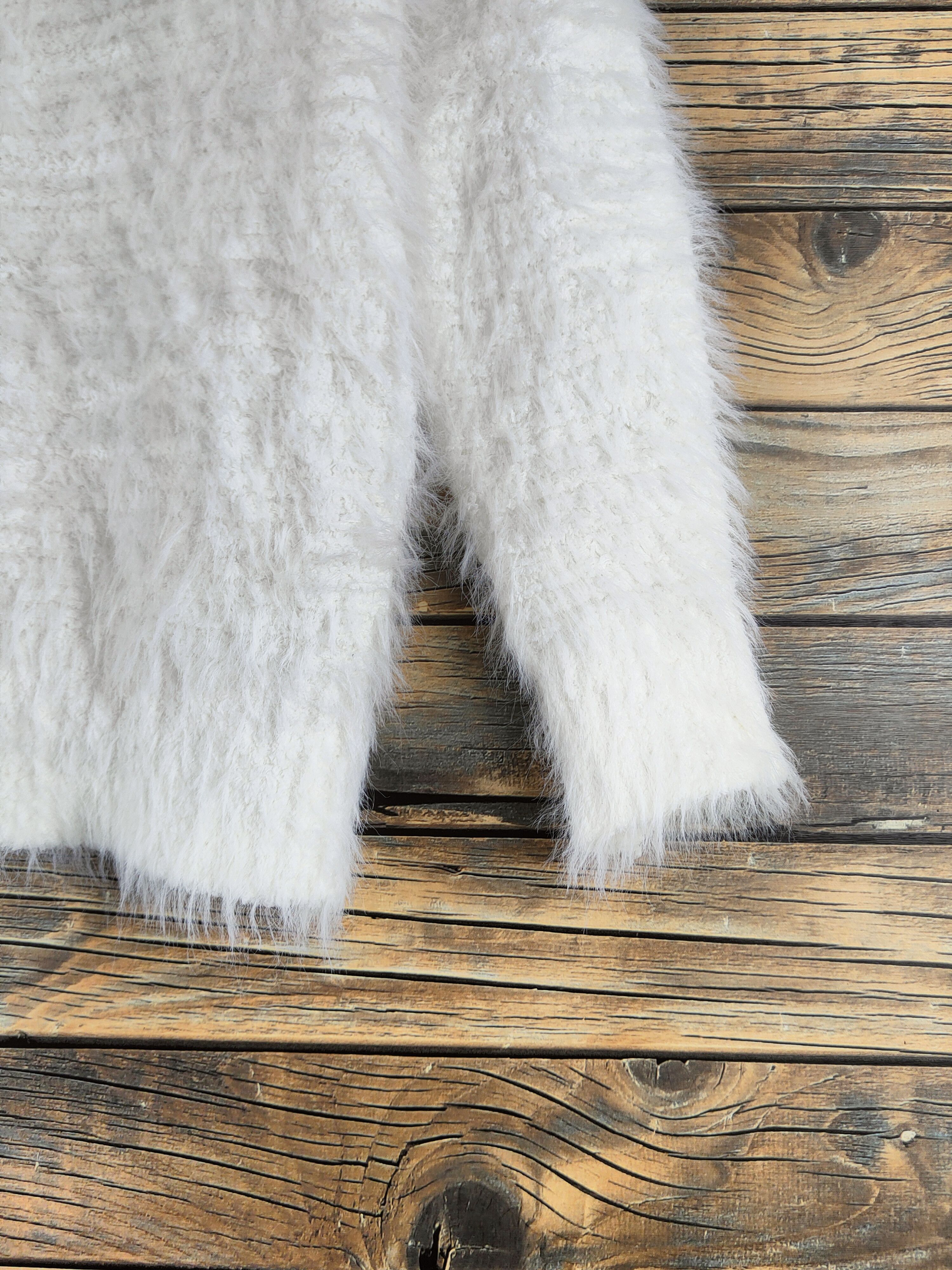 Japanese Brand DL Chocol Raffine Cream Fur Mohair Knitwear #sp46-470 Size S / US 4 / IT 40 - 7 Thumbnail