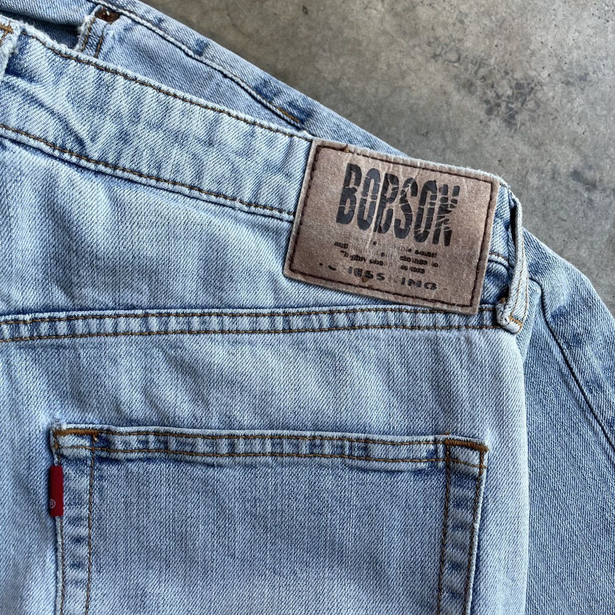 Vintage 🔥Vintage Bobson 93058930 Stoned Washed Distress Denim Jeans Size US 33 - 13 Thumbnail