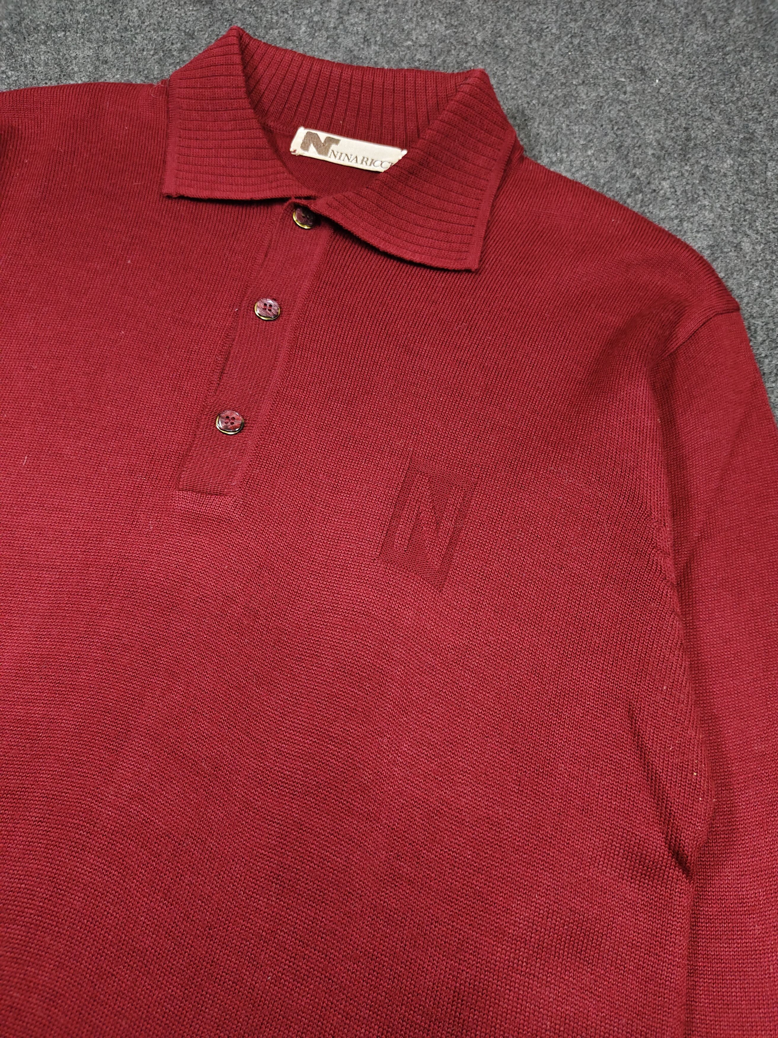Nina Ricci 💥Vtg 80s Nina Ricci Logo Knitted Polos Size M / US 6-8 / IT 42-44 - 7 Thumbnail