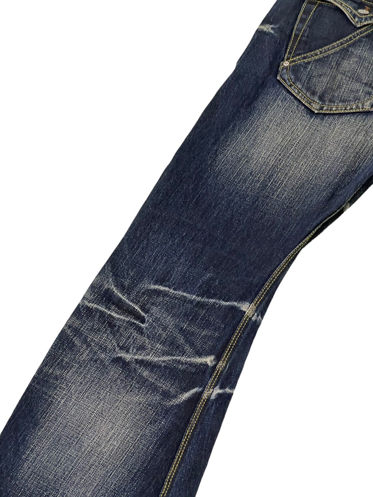 Japanese Brand Flare Jeans Nicole Club Distress Faded Boot Cut 7🟦3 Size US 34 / EU 50 - 16 Thumbnail