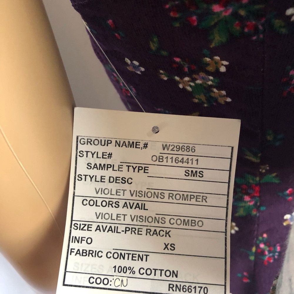 Free People NWT $168 Free People Violet Visions Romper Size XS Size 26" / US 2 / IT 38 - 7 Thumbnail