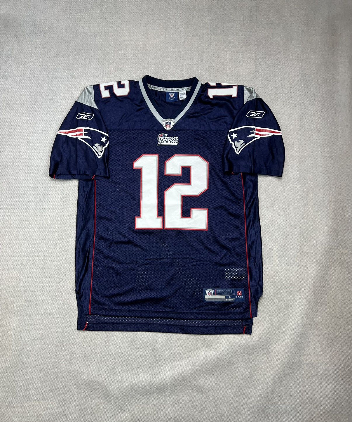 Reebok Jersey Reebok Patriots 12 Tom Brady England Size US L / EU 52-54 / 3 - 2 Thumbnail