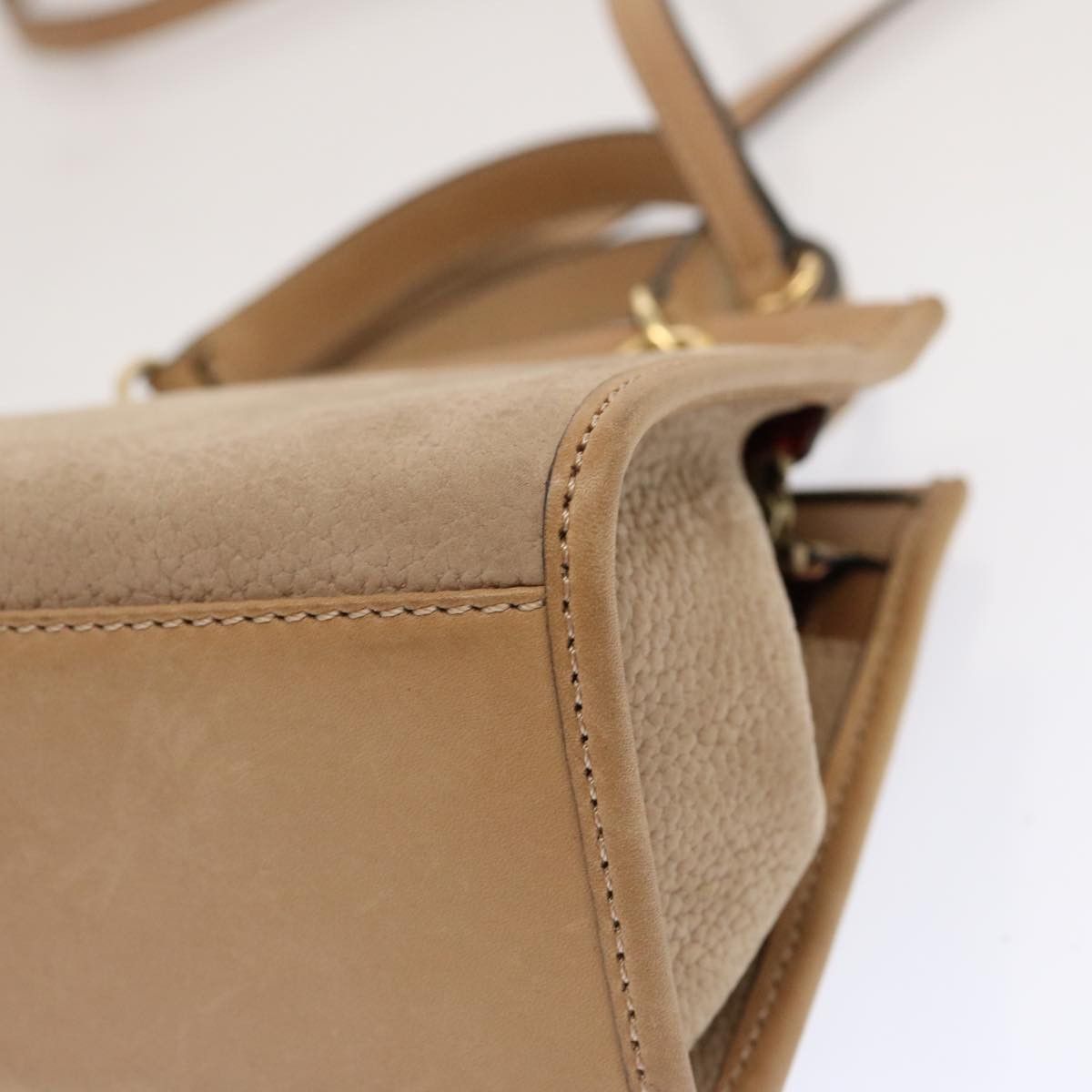Celine CELINE Hand Bag Leather Beige Size ONE SIZE - 9 Thumbnail