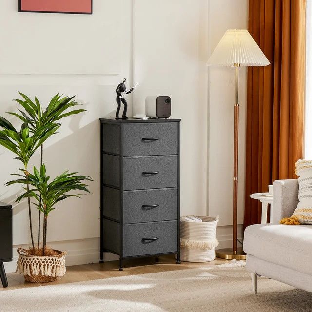 Other 4 Fabric Drawers Nightstand Wardrobe Steel Frame Closet Size ONE SIZE - 1 Thumbnail