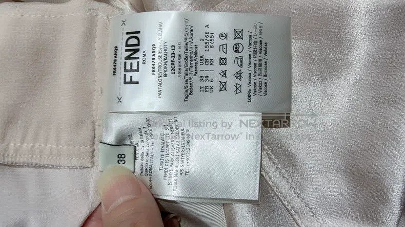Fendi Fendi Champagne Silk Satin Wide Leg Pants Size 24" / US 00 / IT 34 - 8 Thumbnail