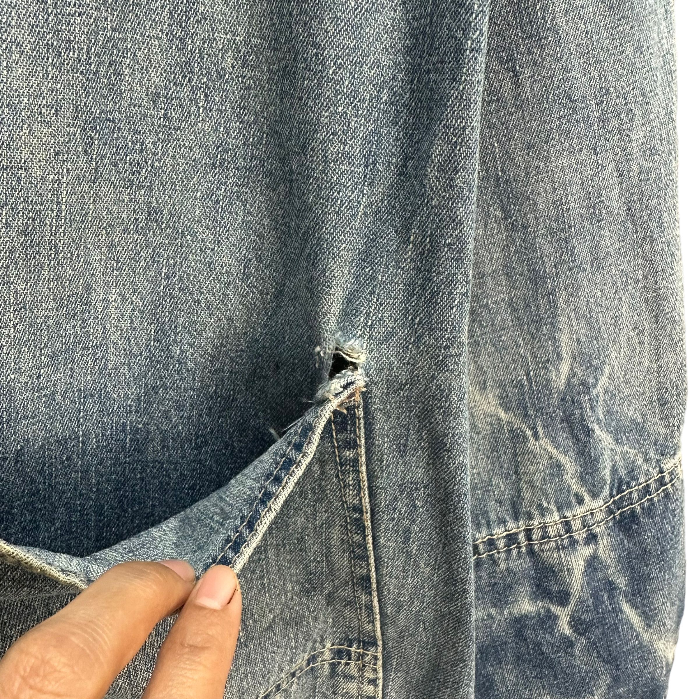 Japanese Brand US NAVAL WASHED DENIM CHORE JACKET #7985-195 Size US L / EU 52-54 / 3 - 9 Thumbnail